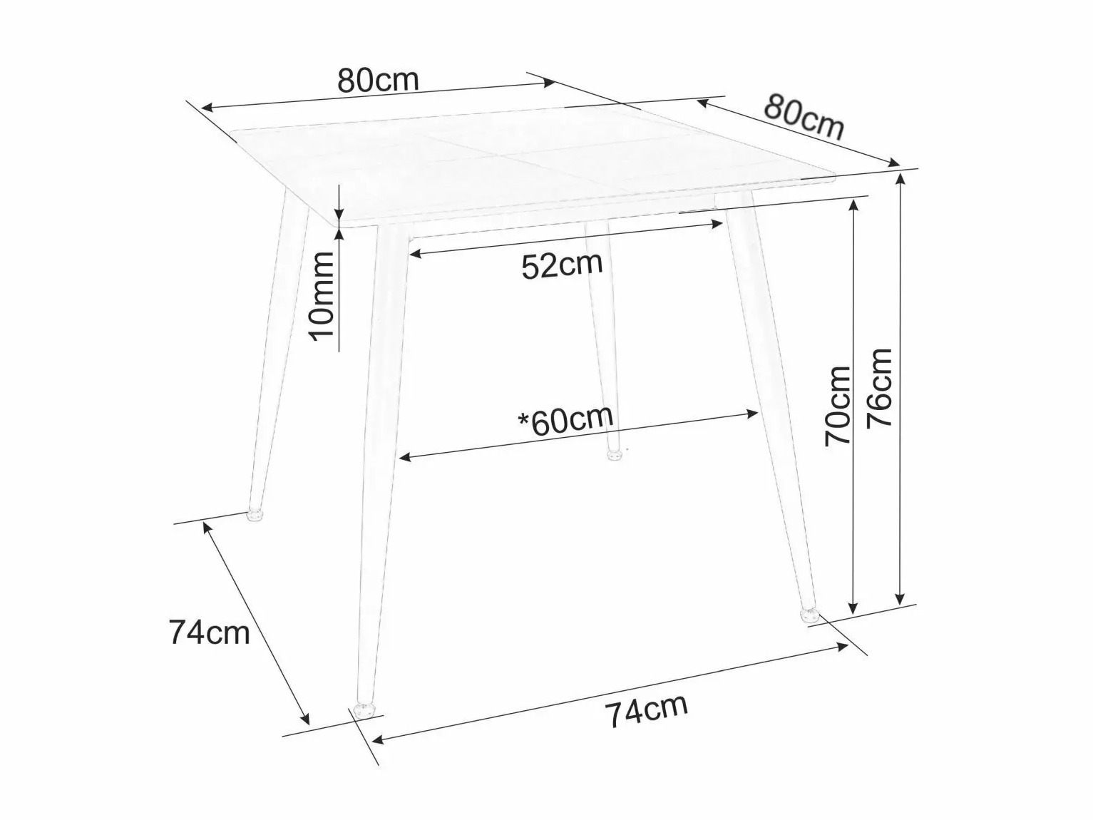 Mesa Detroit 876 (Marmore branco)
