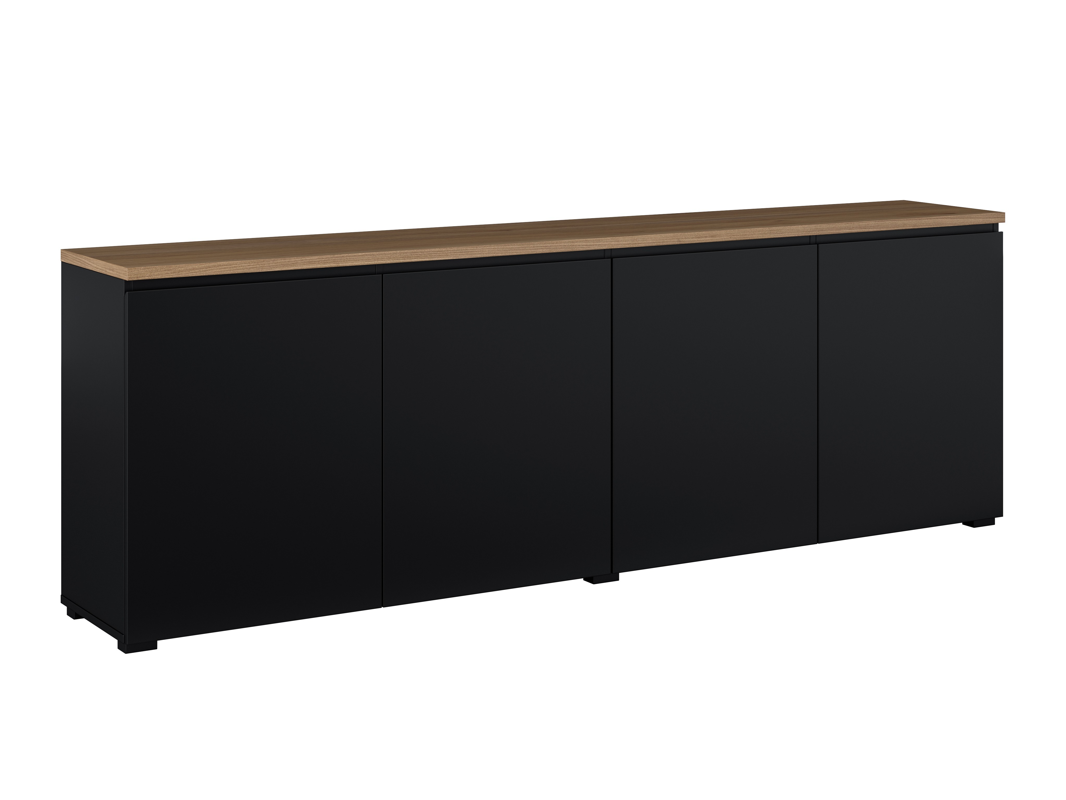 Aparador Baletu 105 (Preto + Carvalho)