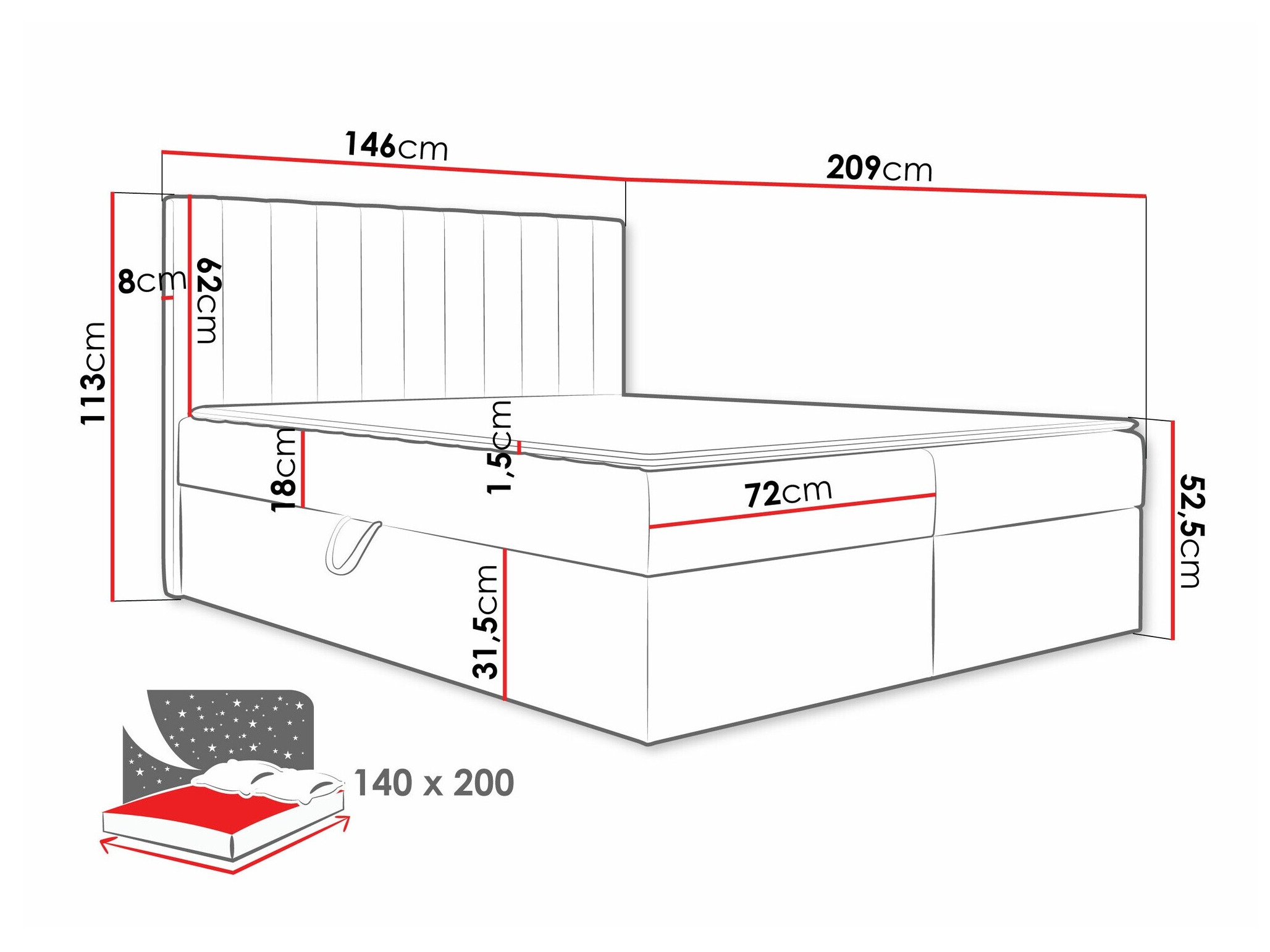 Cama continental Garland 100 (Lima 14)