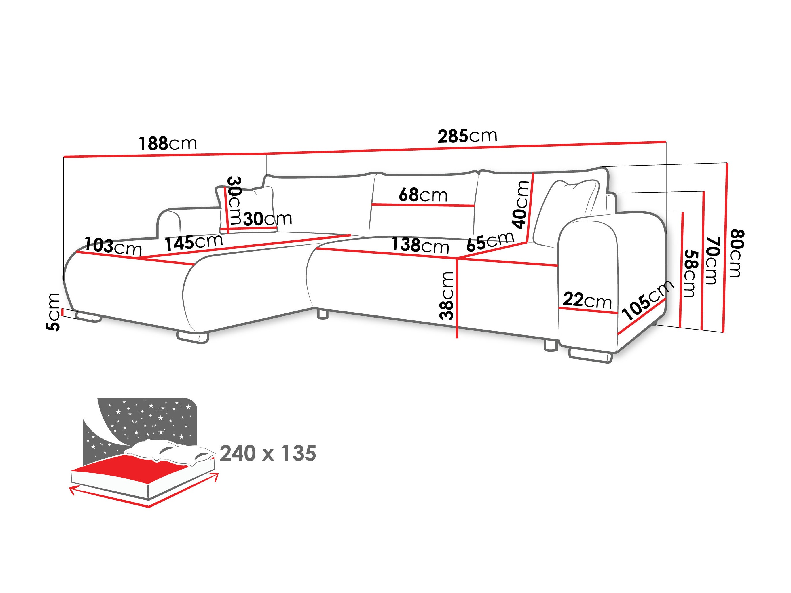 Sofá de canto Comfivo Consors (Poso 100)
