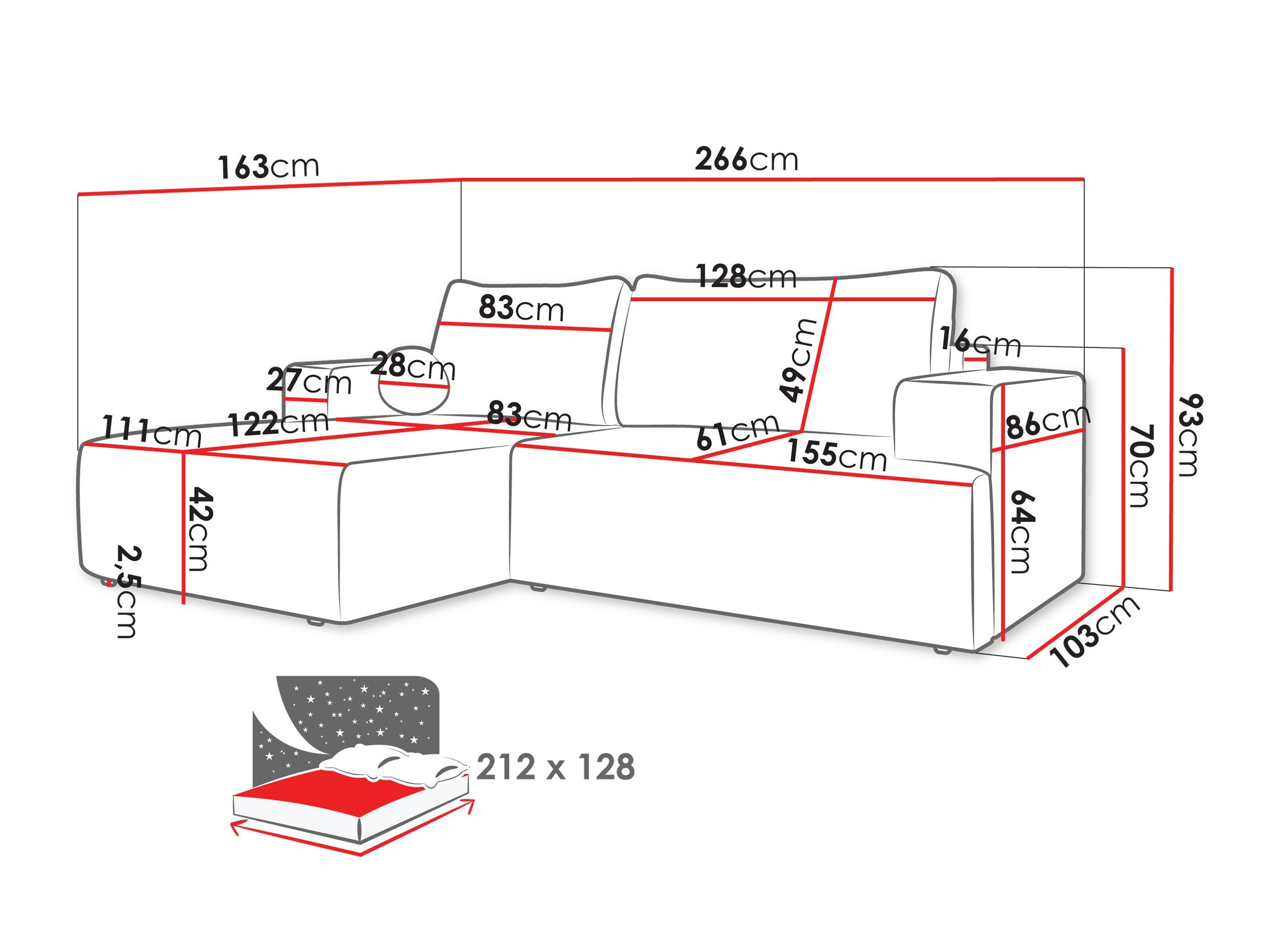 Sofá de canto Comfivo Societas (Wave 15)
