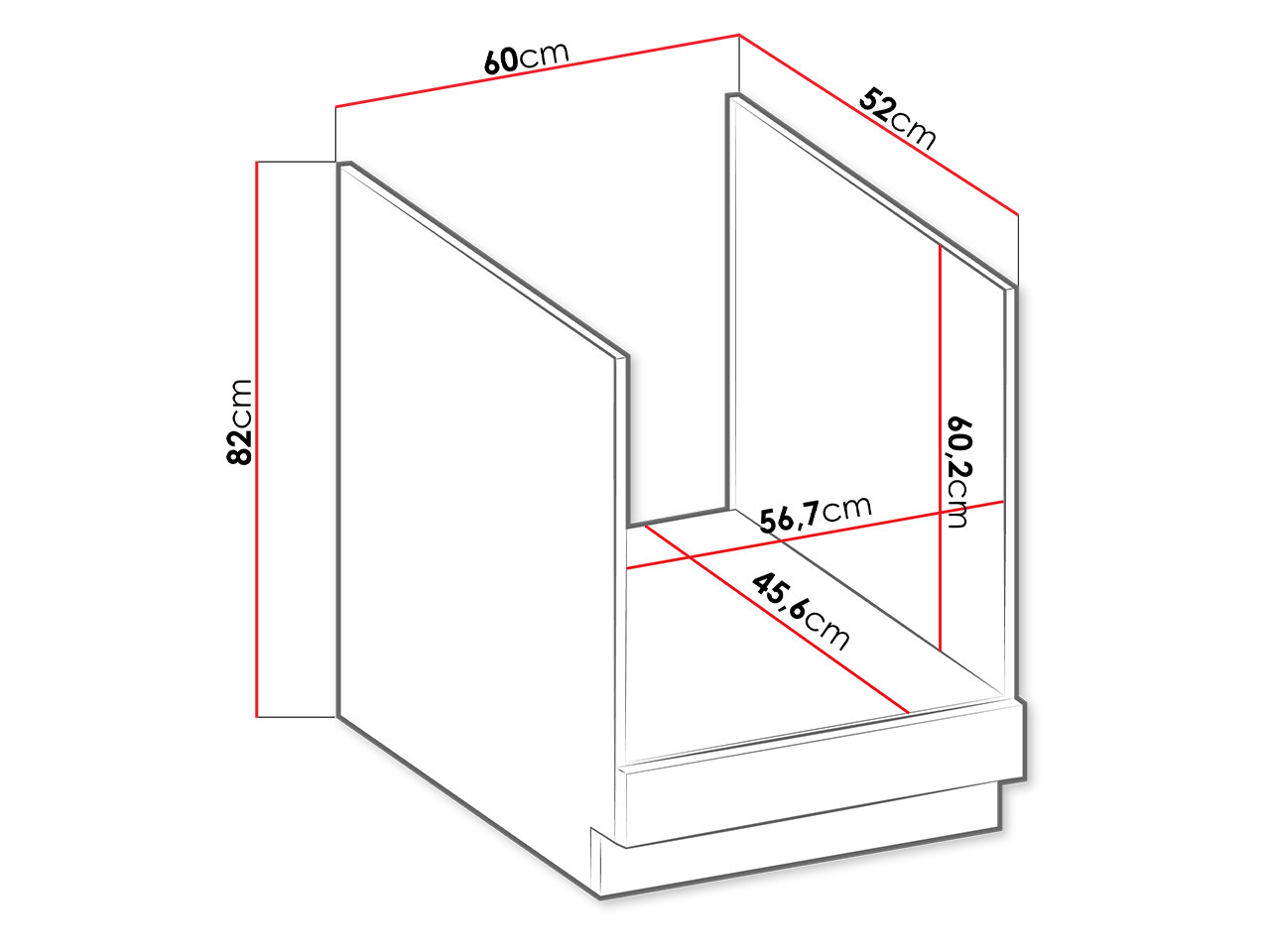 Armário modular para eletrodomésticos de encastrar Retro Grey 109