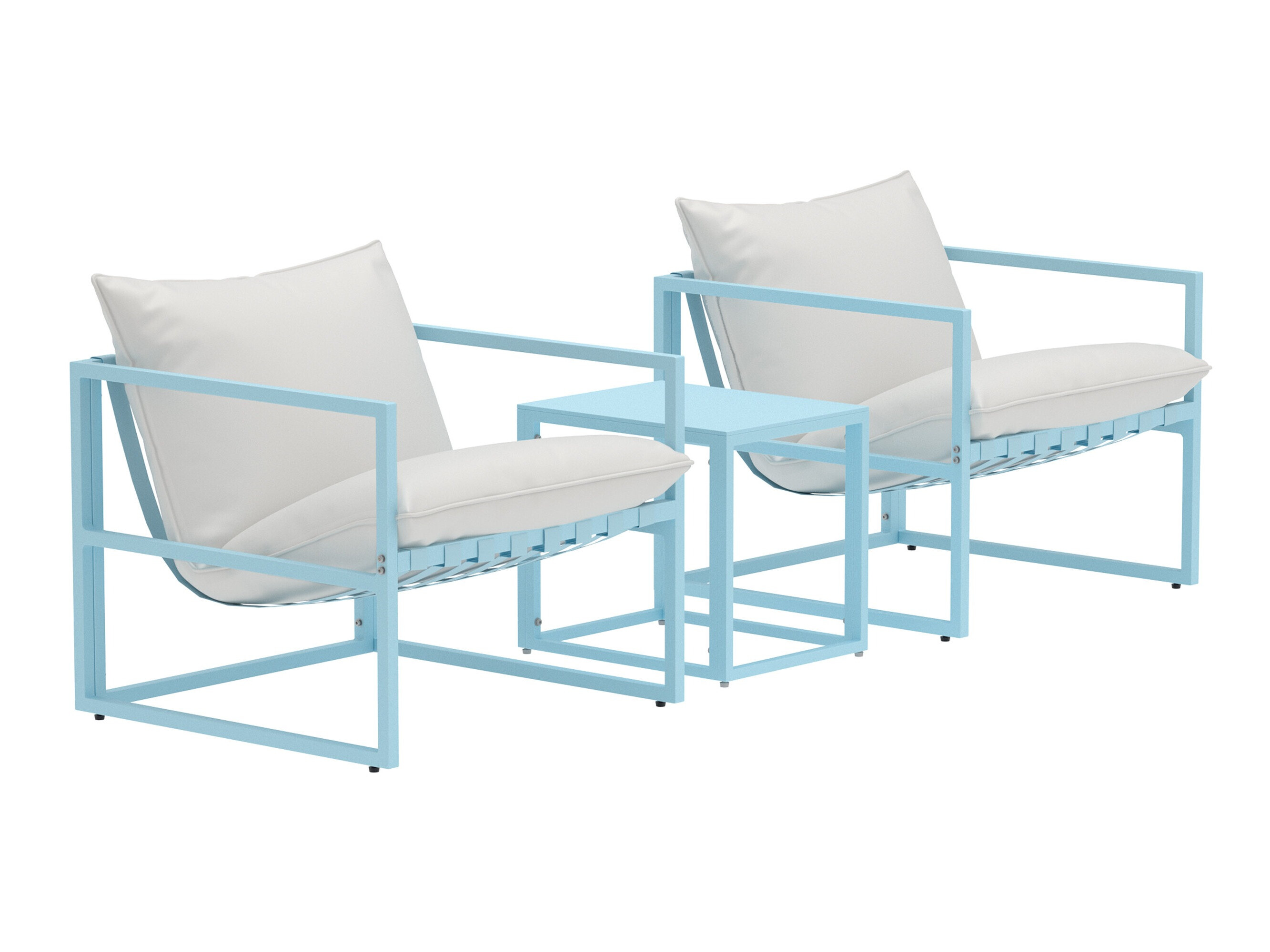 Conjunto de mobiliário para o exterior Dallas 5186 (Azul claro + Bege)