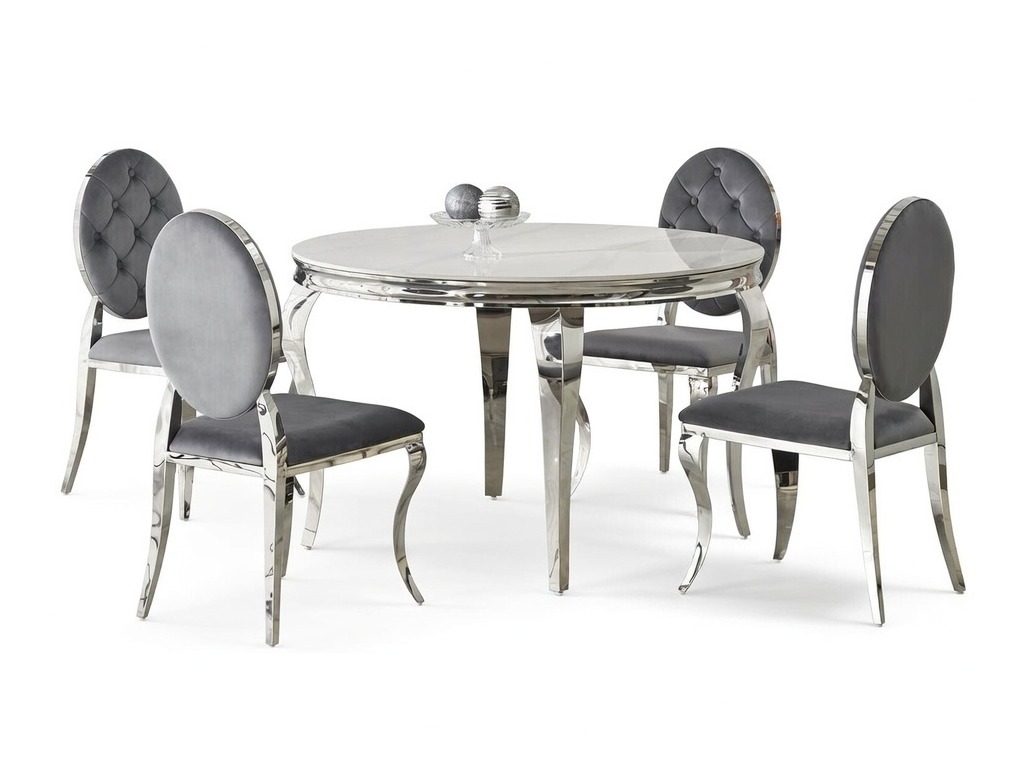 Conjunto para refeições Houston 1828 (Marmore branco + Cinzento)