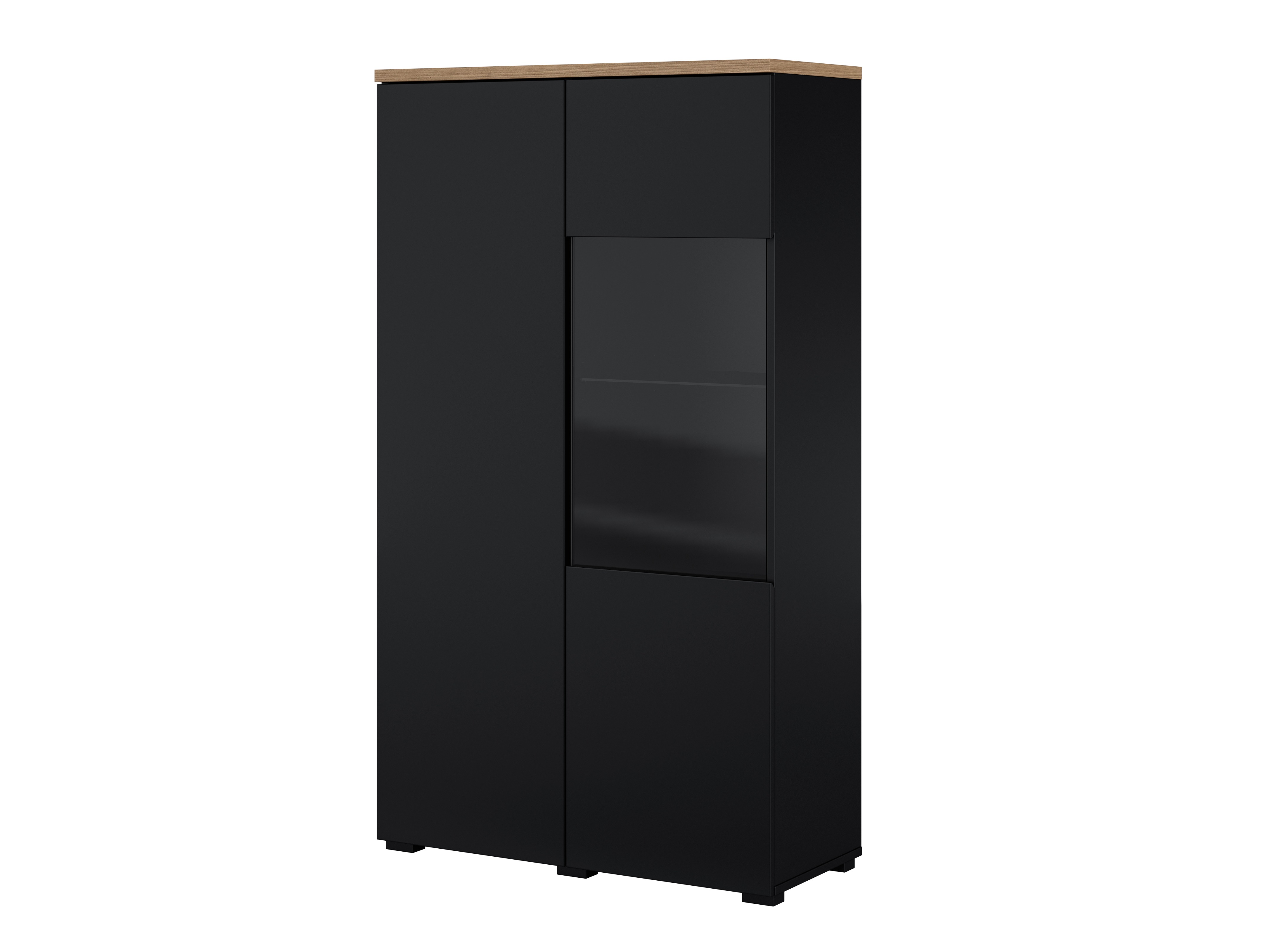 Estante Baletu 108 (Preto + Carvalho)