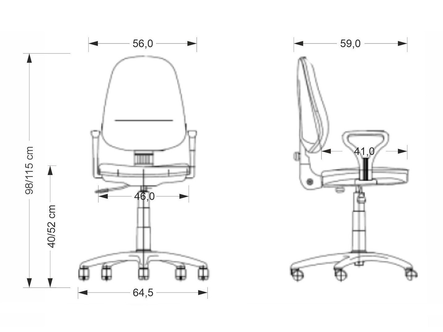 Cadeira de escritório Houston 152 (Preto)