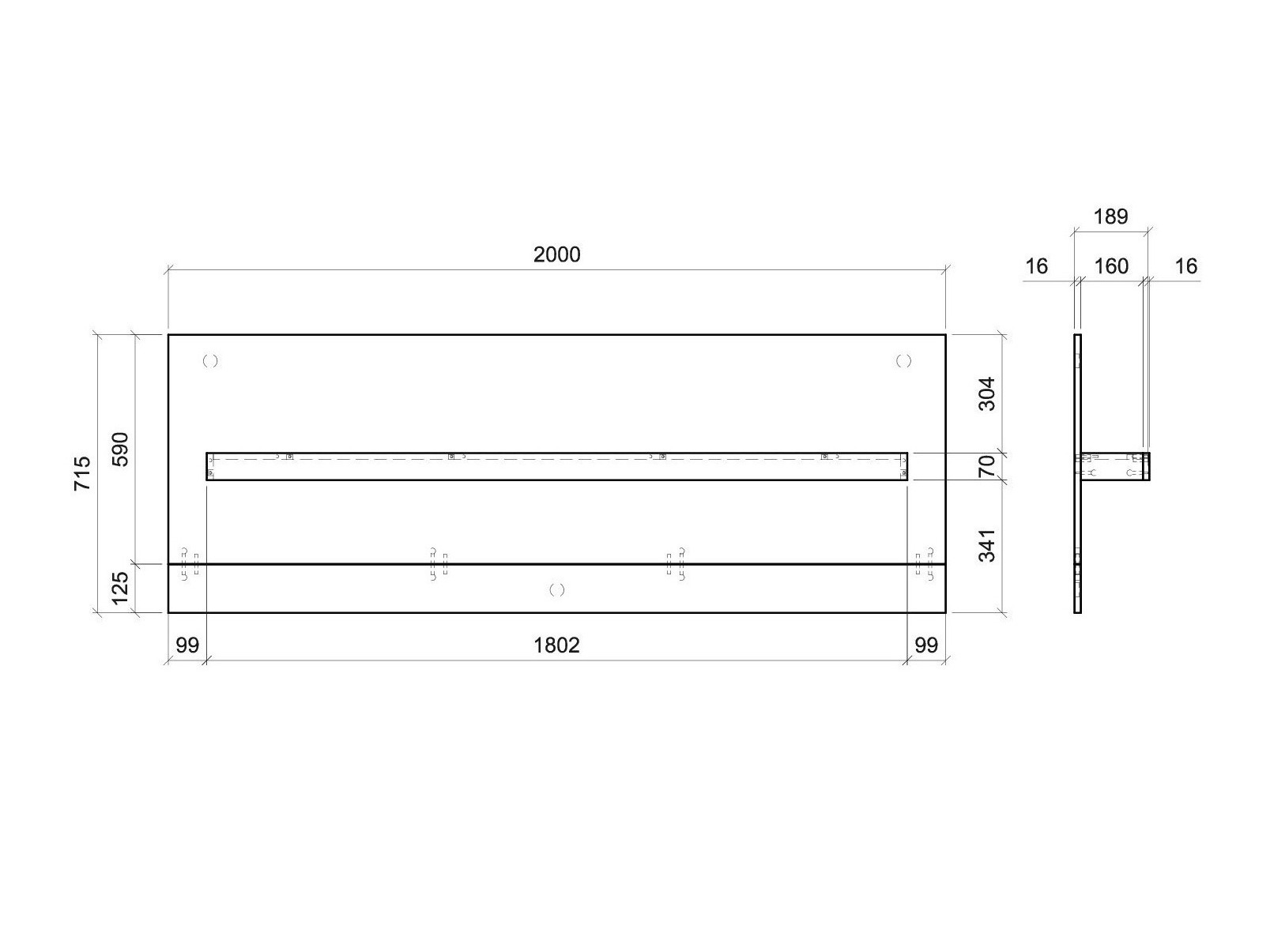 Estante de parede Balelbu 109