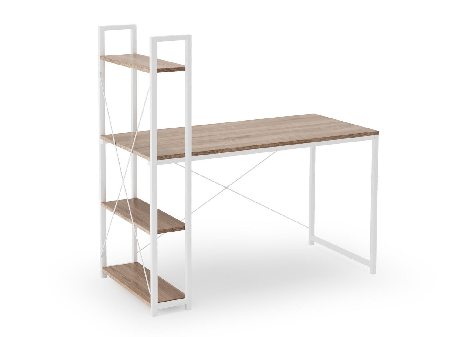 Mesa de escritório Houston 1888 (Carvalho sonoma + Branco)