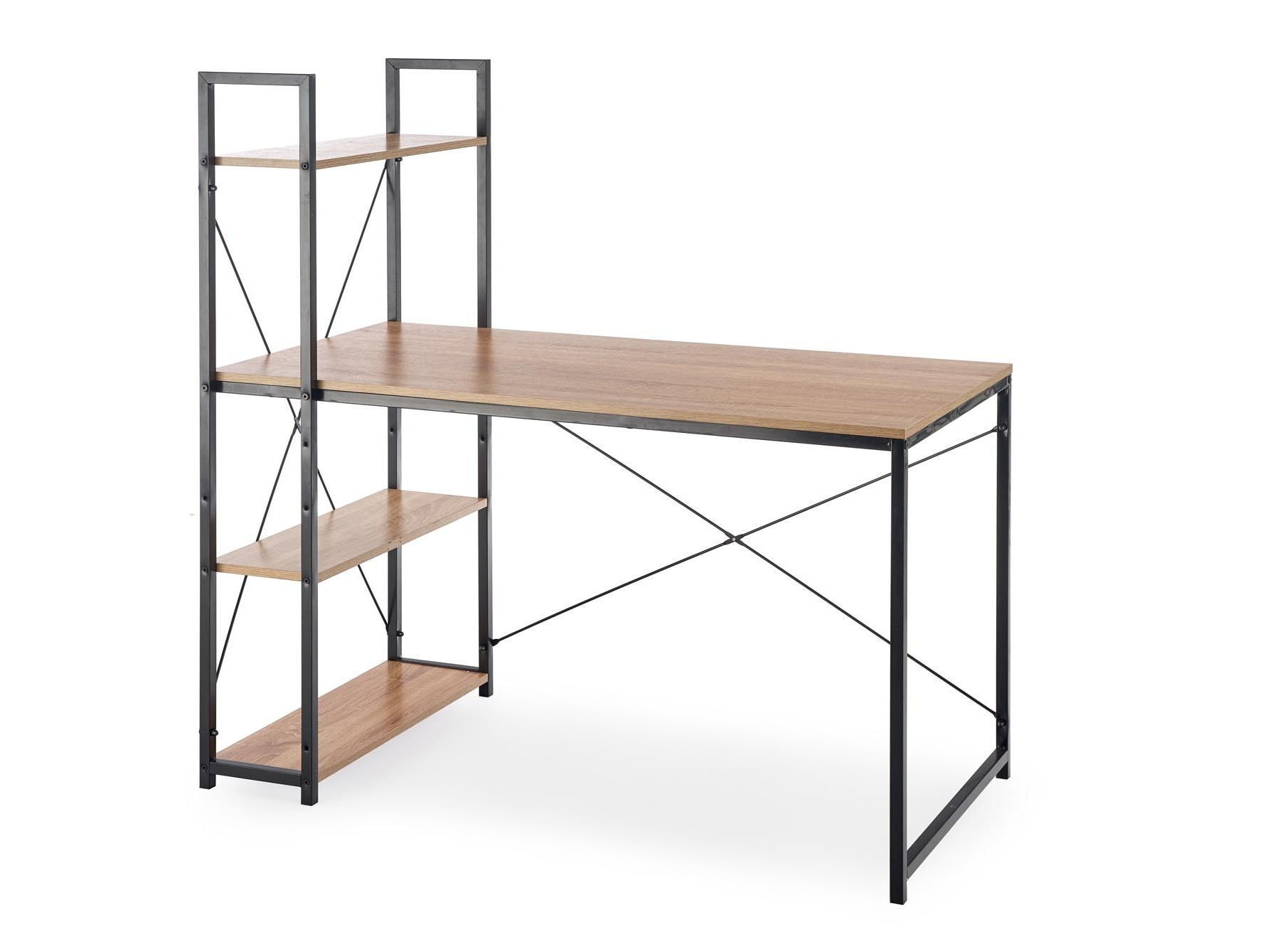 Mesa de escritório Houston 1888 (Carvalho sonoma + Preto)