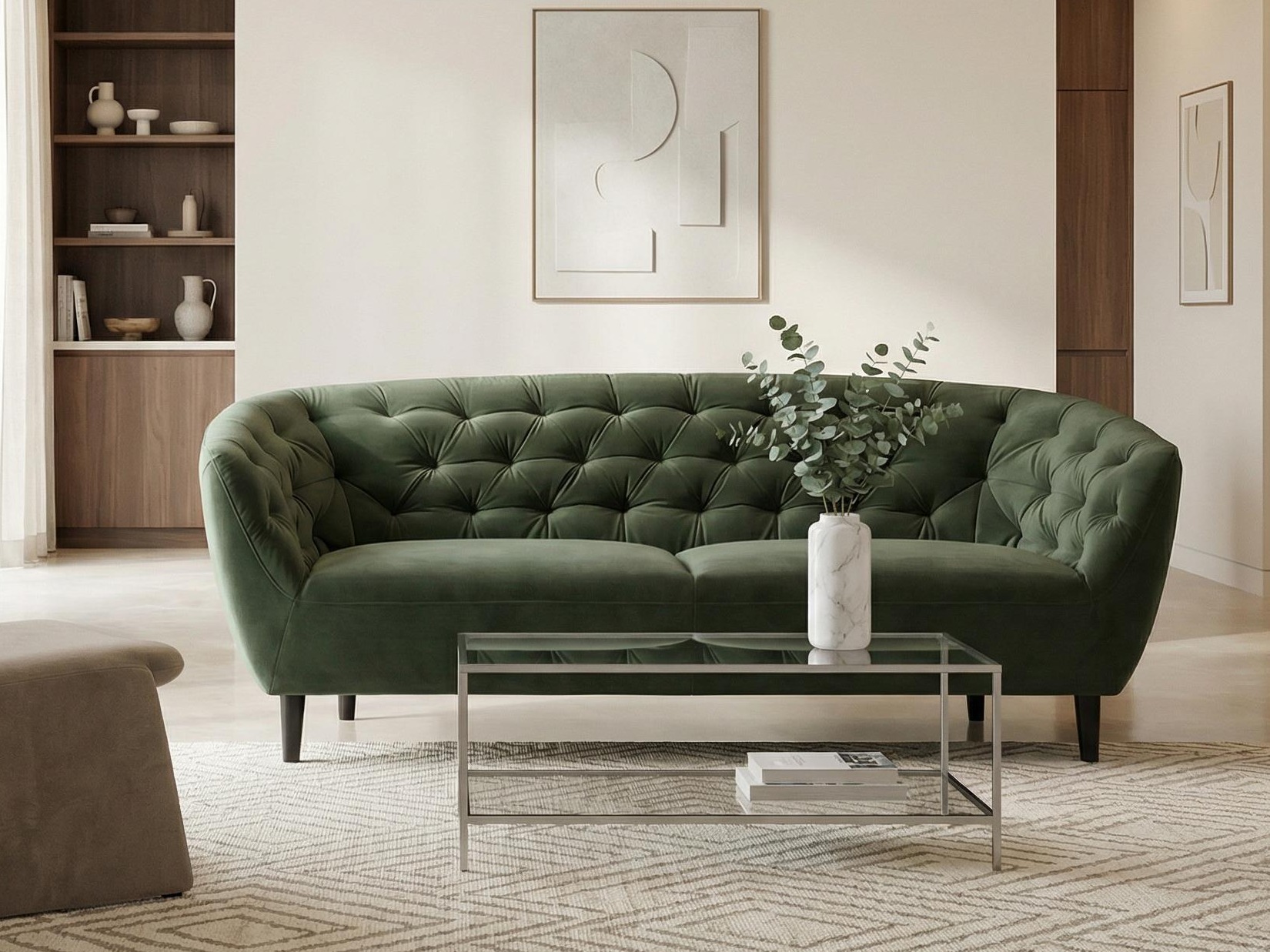 Chesterfield sofá Norsica 232 (Verde escuro)