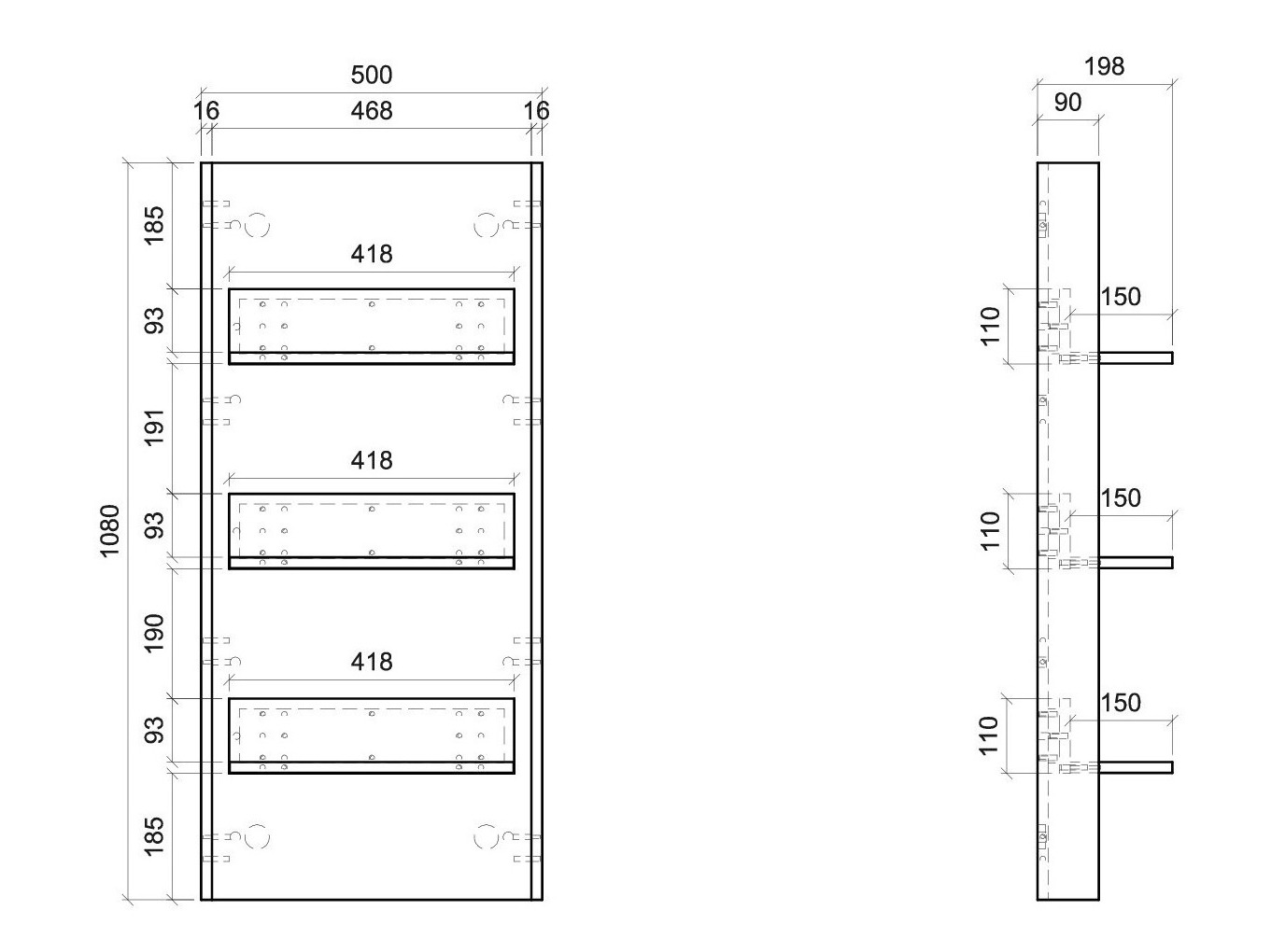 Estante de parede Salsalo 107