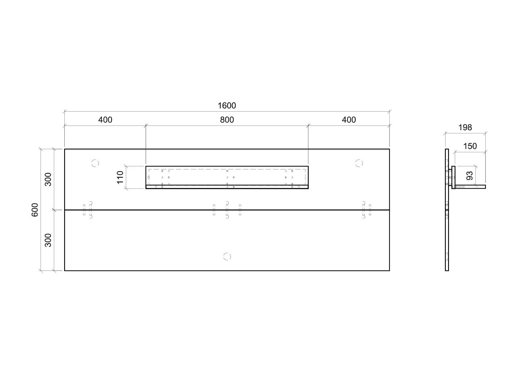 Estante de parede Salsalo 108