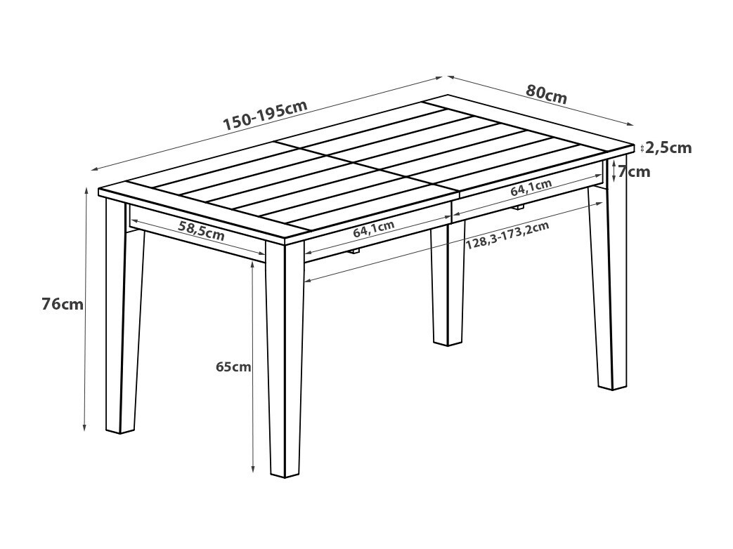 Mesa Denton 947 (Castanho escuro)