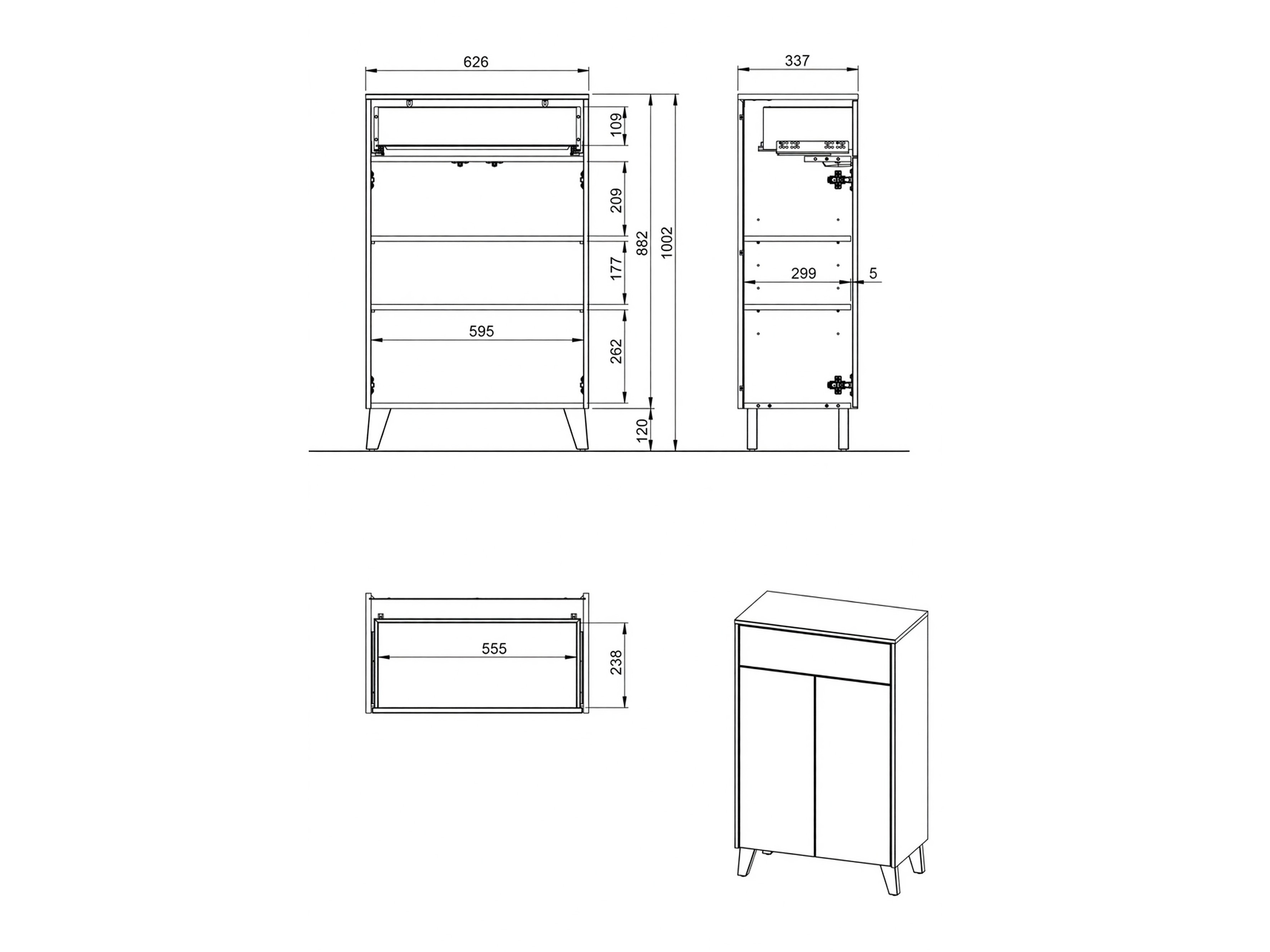 Armário colocado para casa de banho Voseri 102