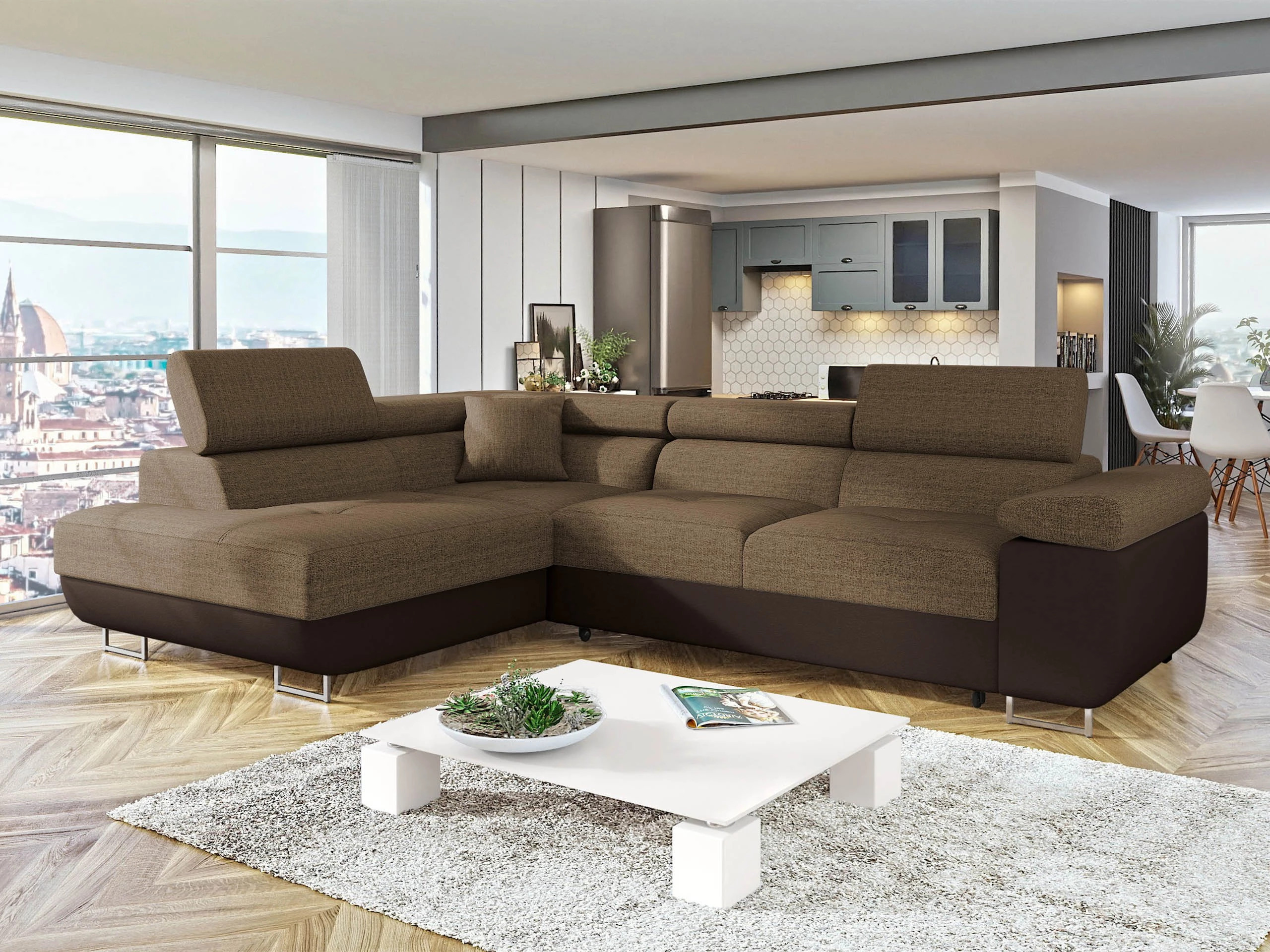 Sofá de canto Comfivo Vinetum (Soft 066 + Lux 03)