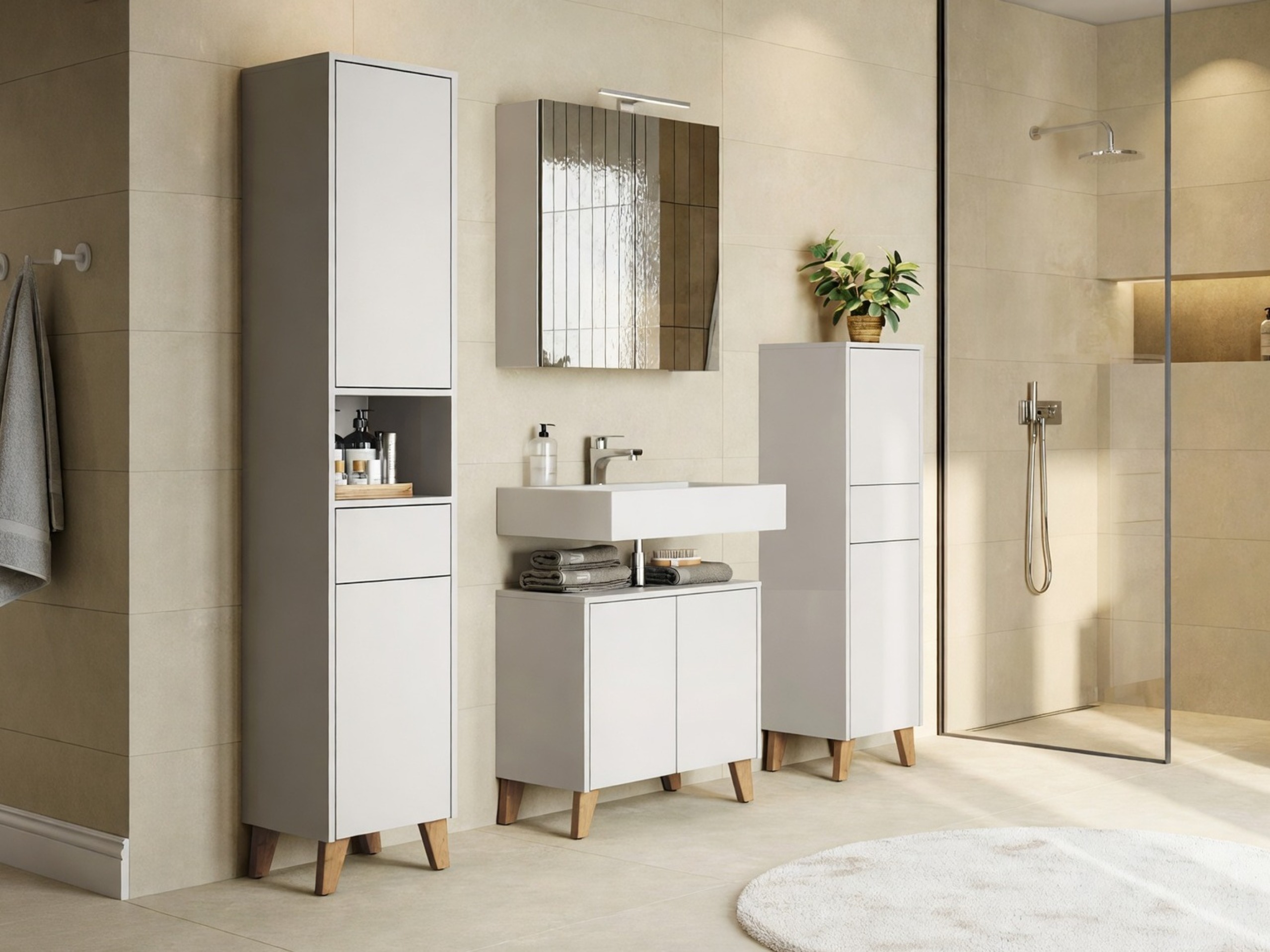 Armário colocado para casa de banho Voseri 103