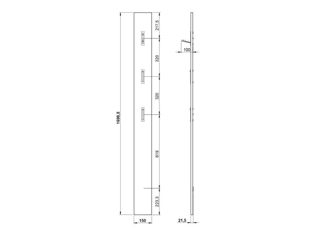 Conjunto para corredor Levfena 103 (Caxemira + Navarra carvalho + Branco)