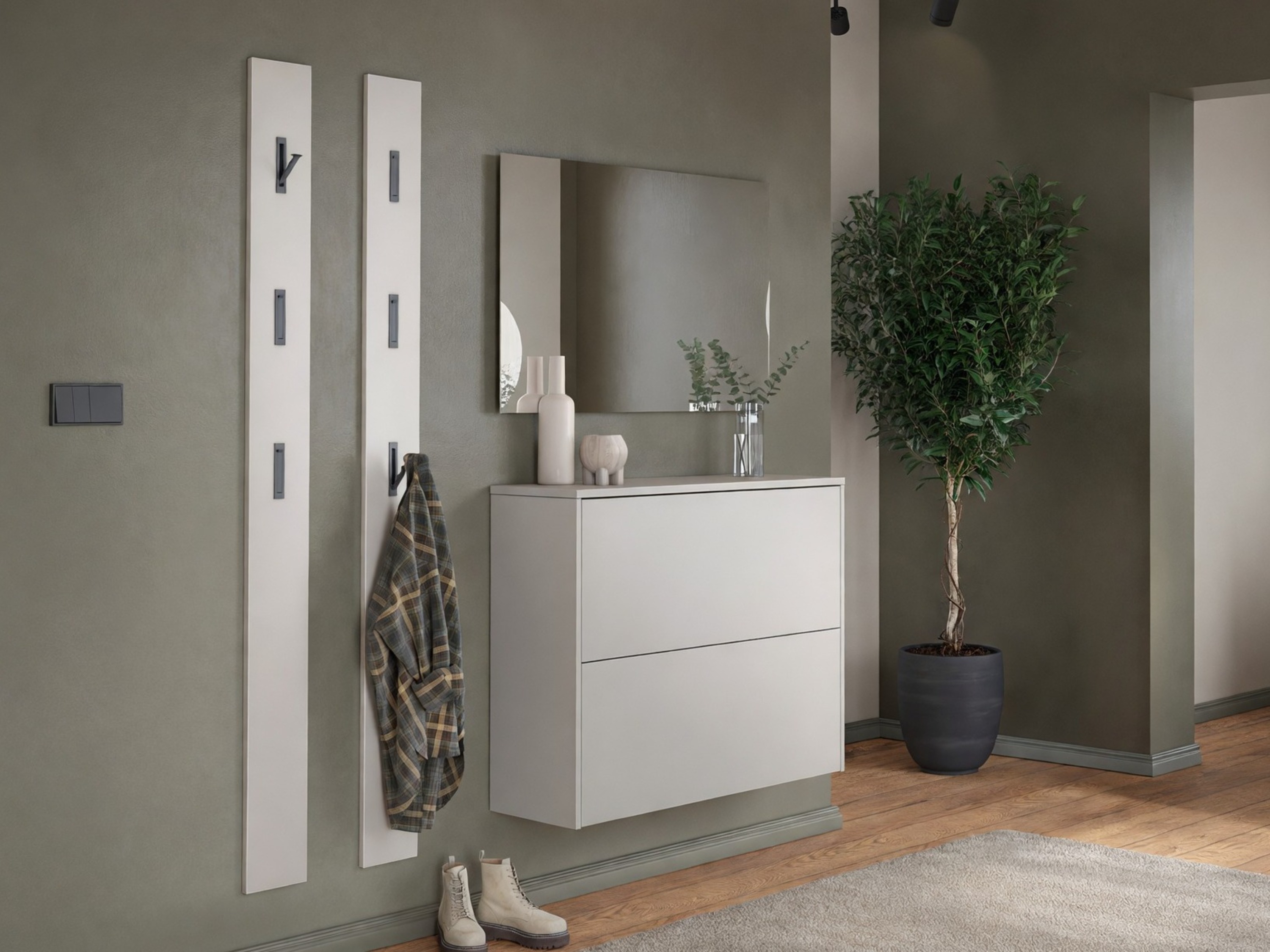 Conjunto para corredor Levfena 103 (Caxemira + Navarra carvalho + Branco)