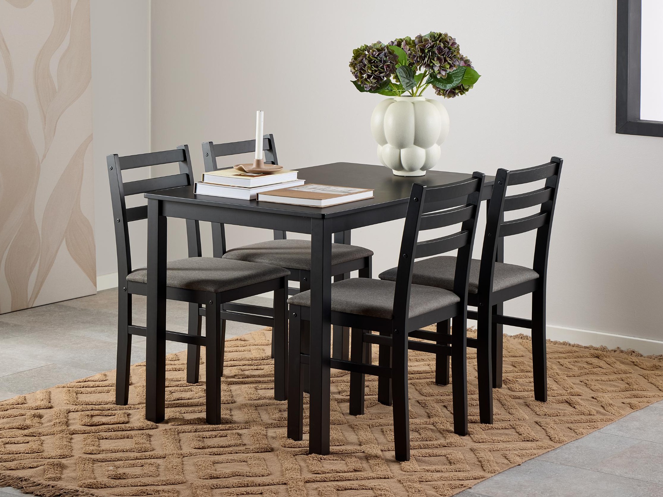 Conjunto para refeições Norsica 857 (Preto + Cinzento claro)