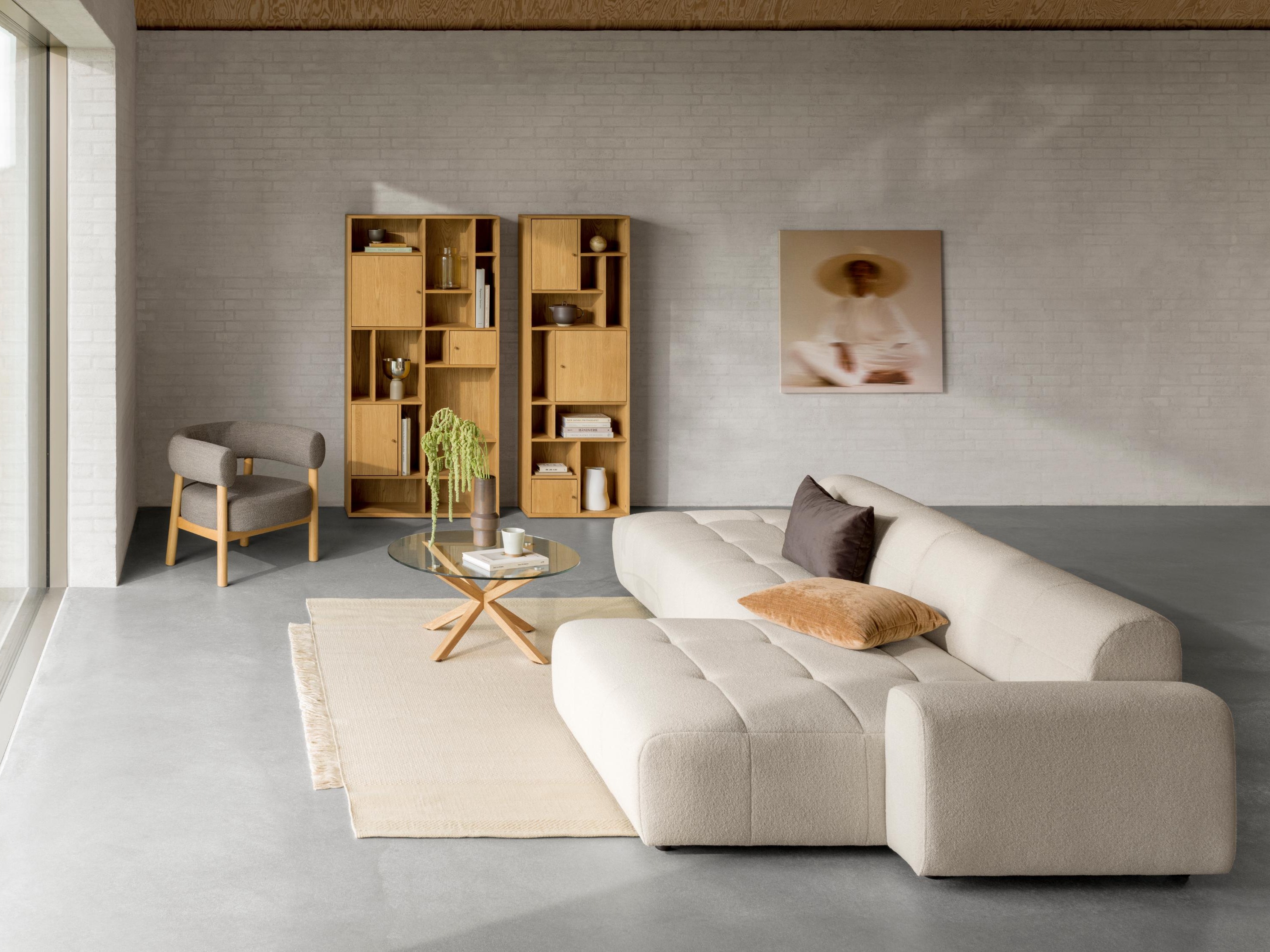 Mesa de centro Norsica 112 (Castanho claro)