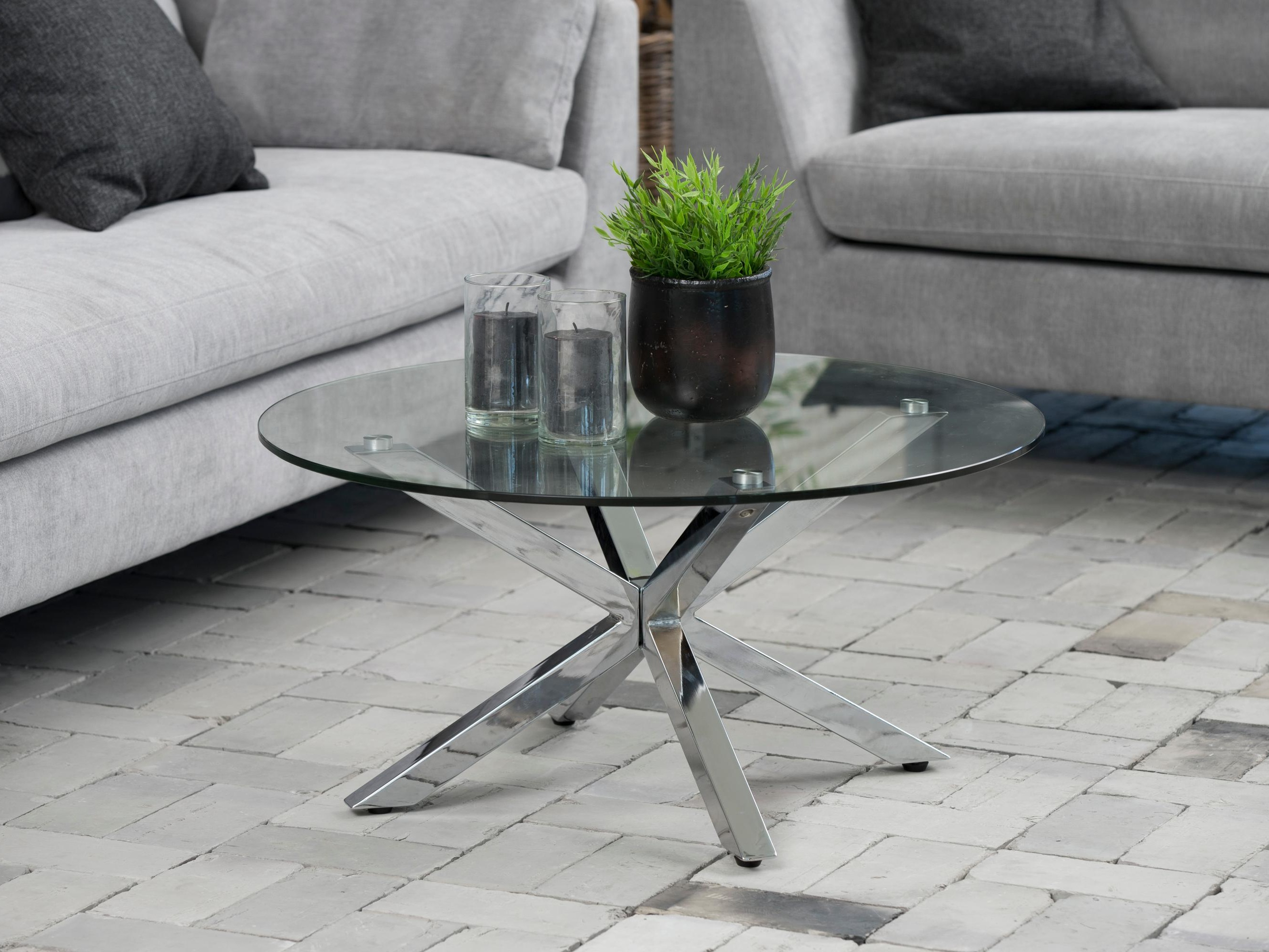 Mesa de centro Norsica 112 (Prateado)