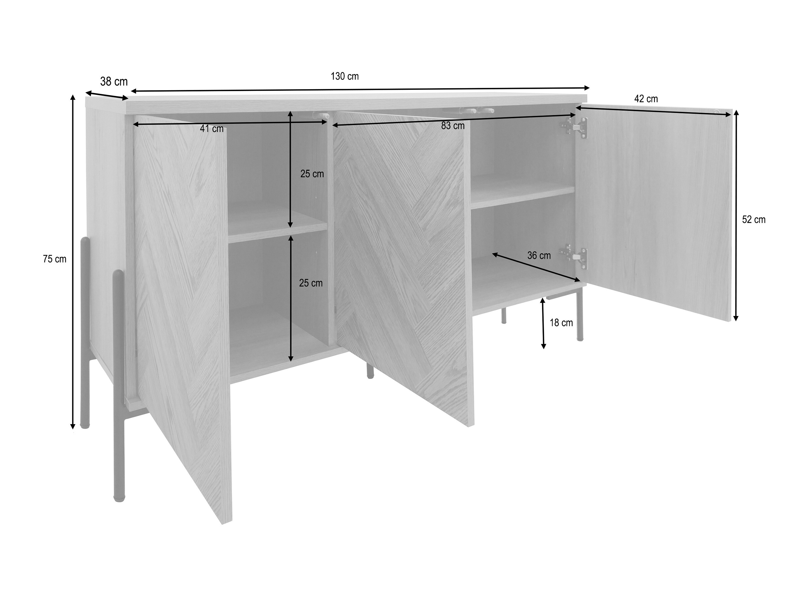 Aparador Denton 1522 (Carvalho)