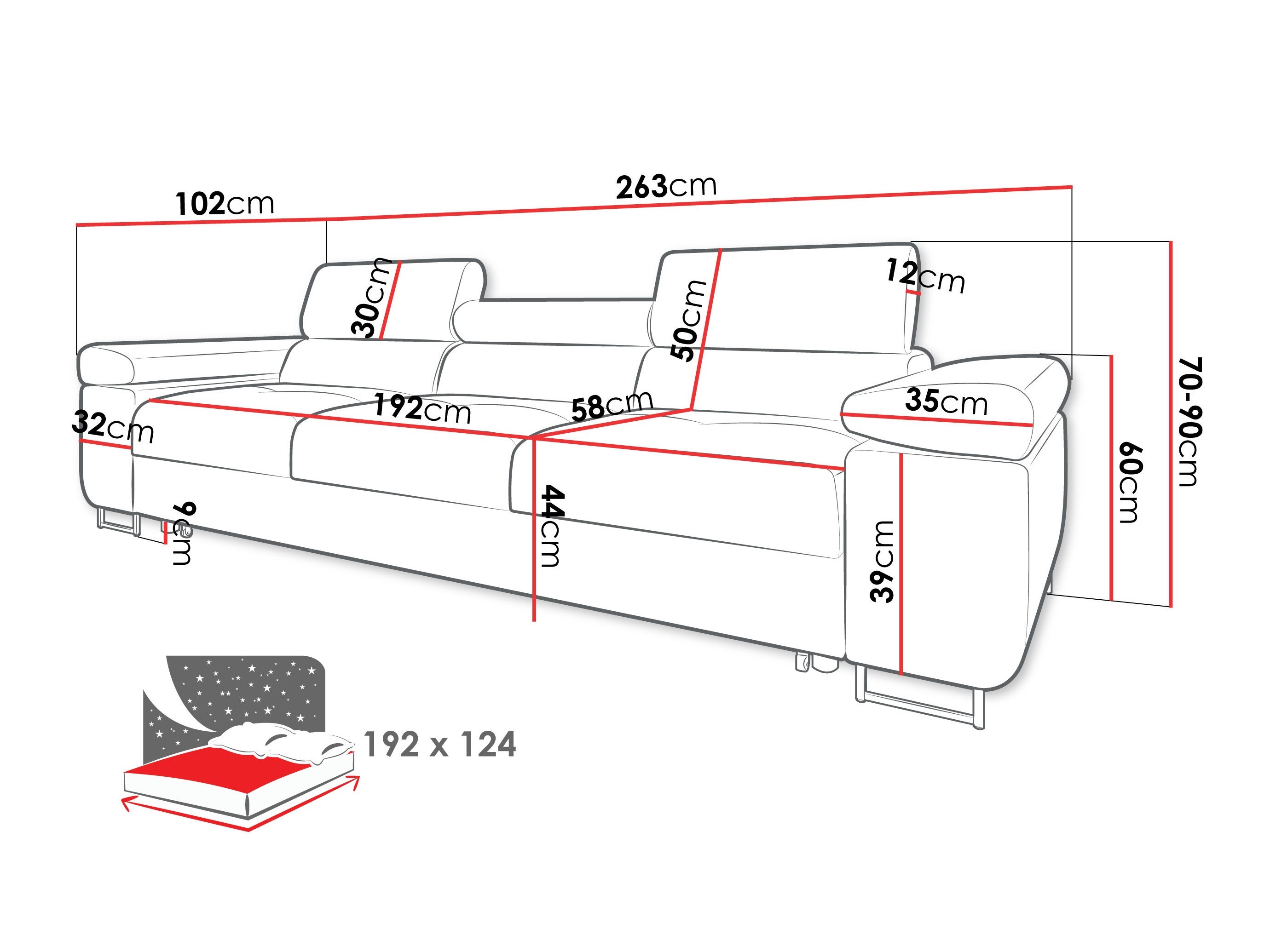 Sofá-cama Comfivo Vinetum (Manila 02)