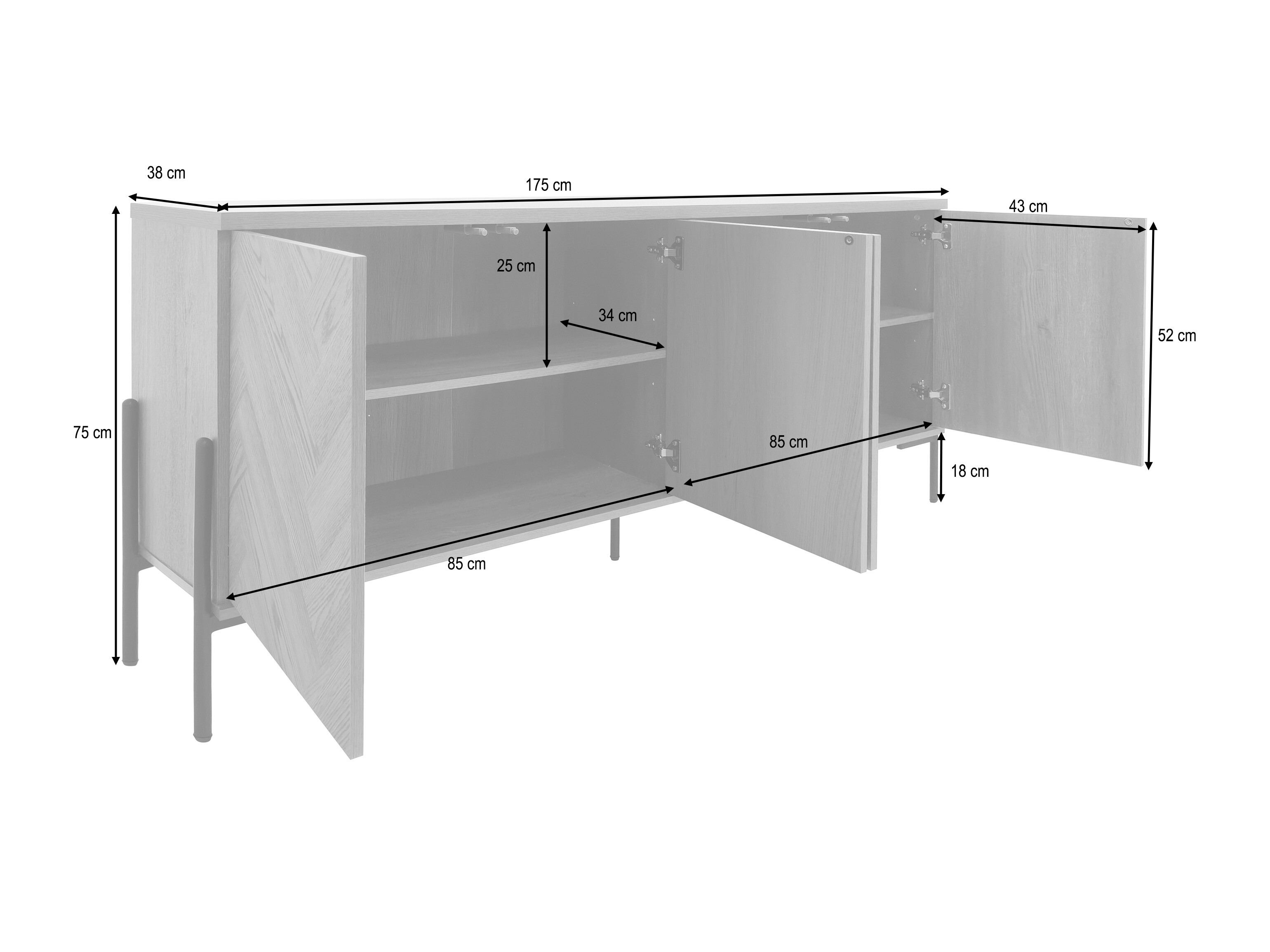 Aparador Denton 1523 (Carvalho)