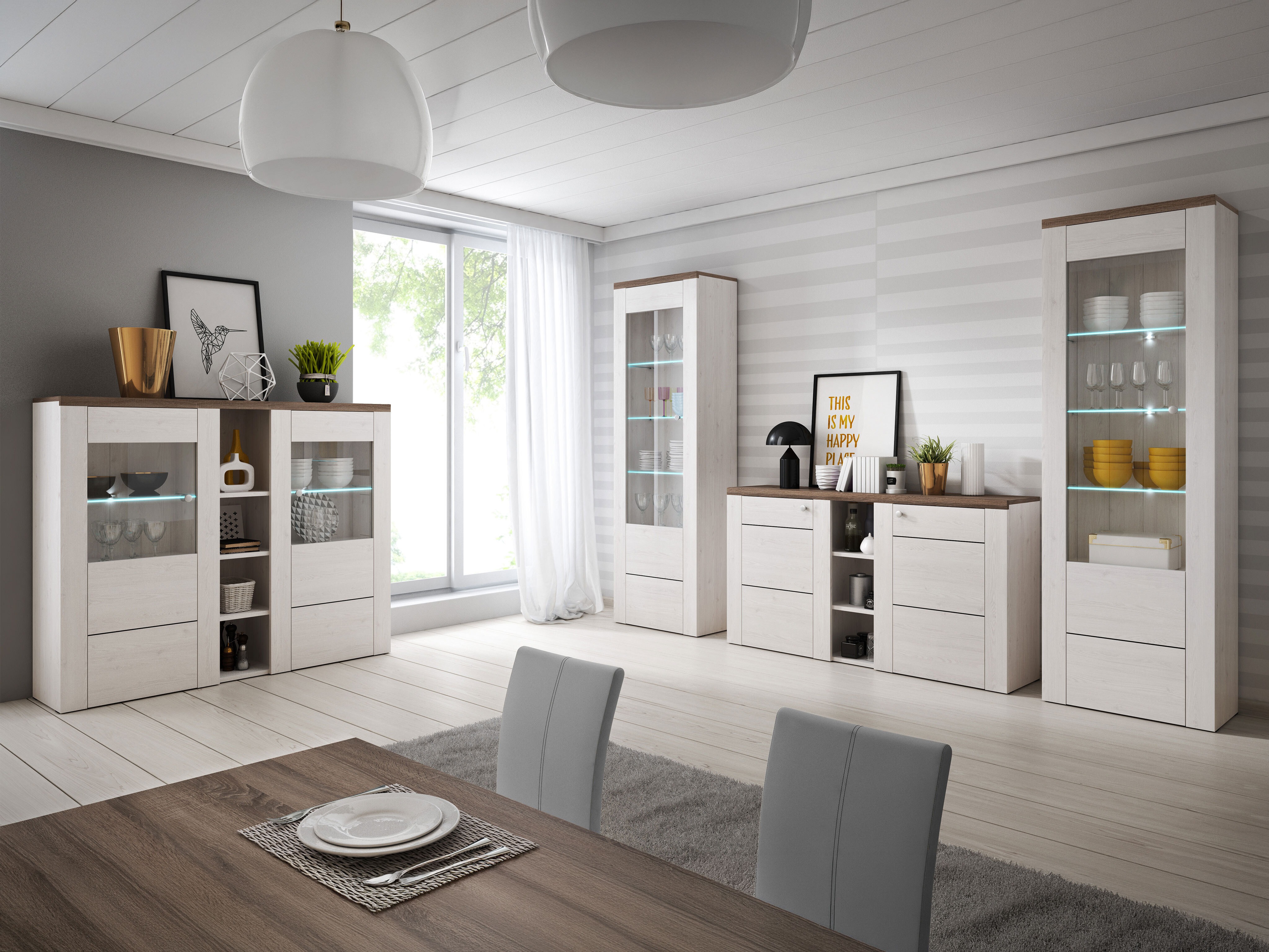 Aparador Salelbo 105 (Lariço Sibu + Trufa carvalho)