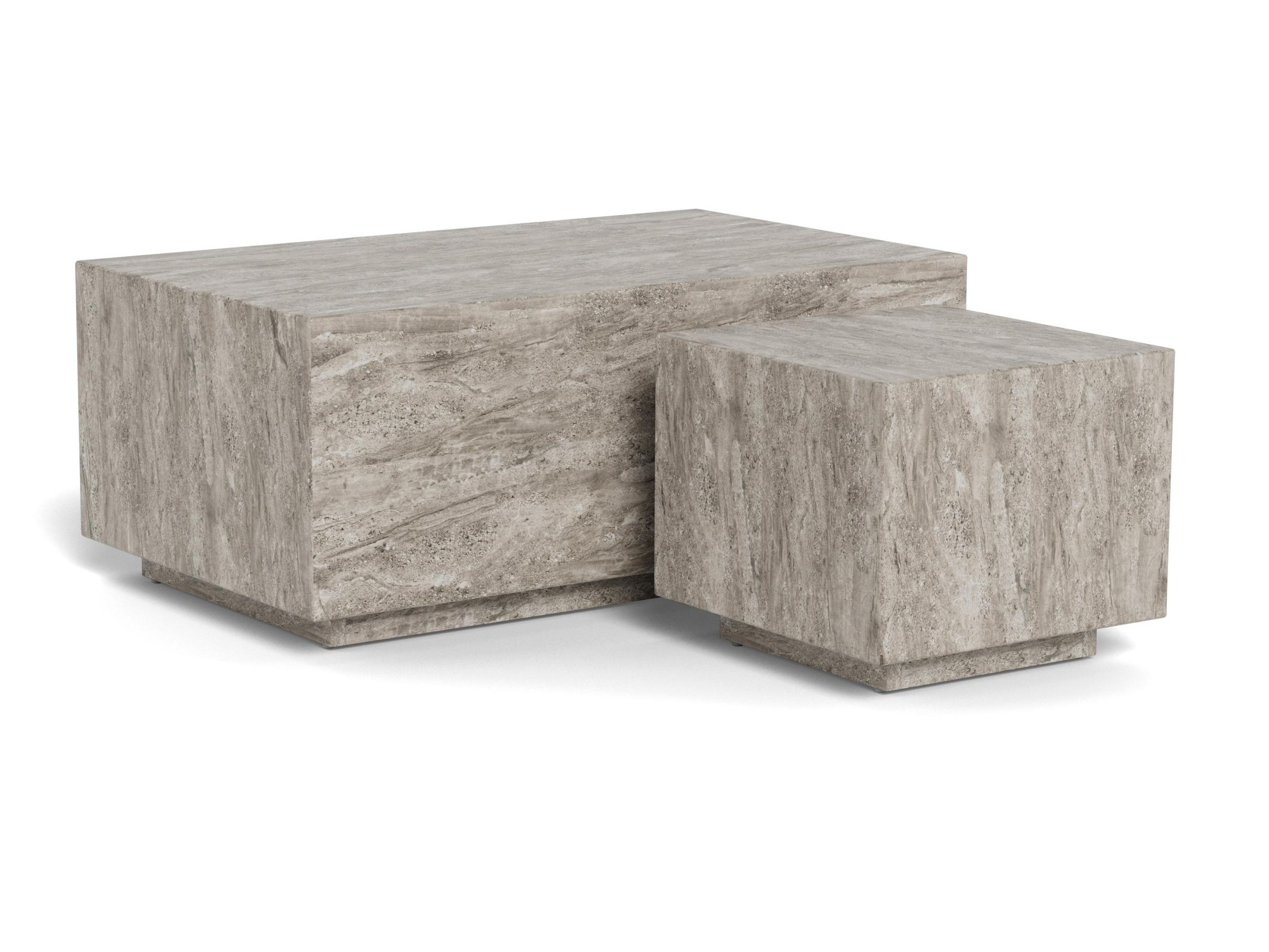 Conjunto de mesa de centro Norsica 894 (Cinzento mármore)