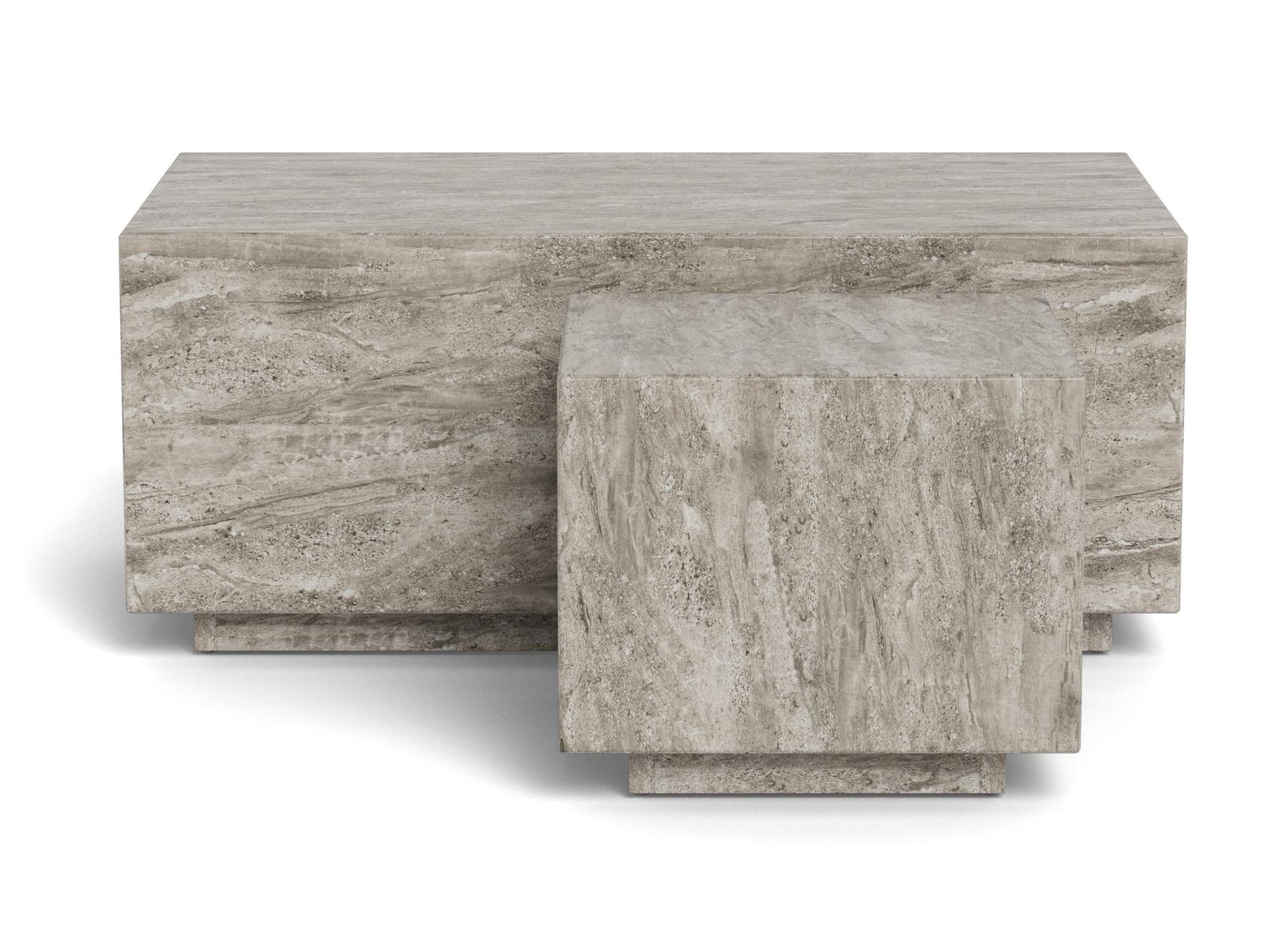 Conjunto de mesa de centro Norsica 894 (Cinzento mármore)