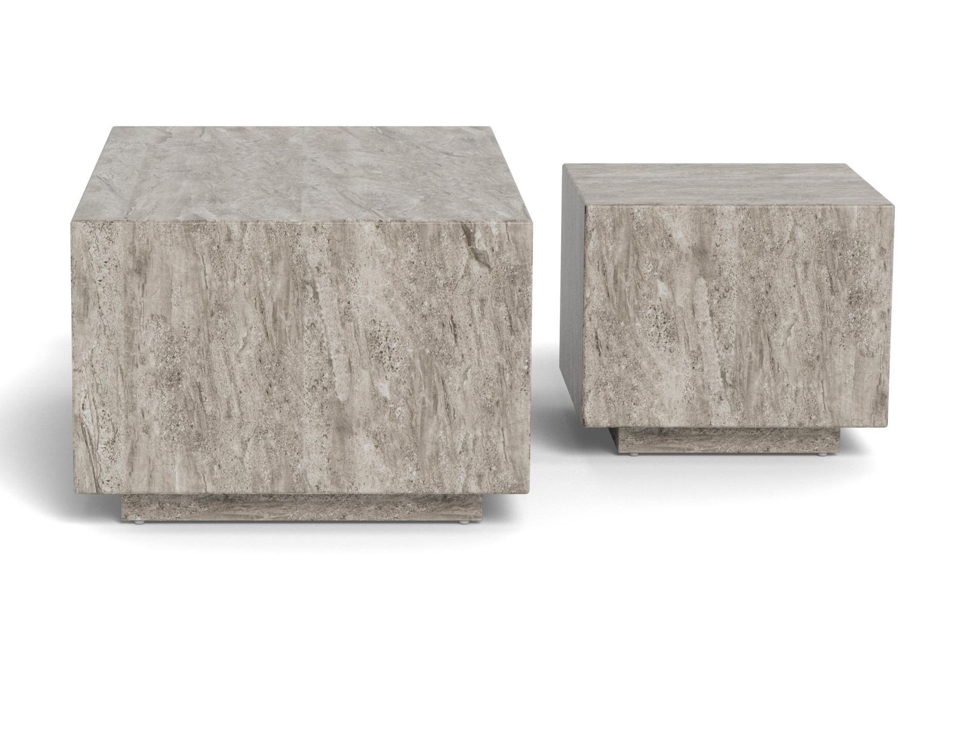 Conjunto de mesa de centro Norsica 894 (Cinzento mármore)