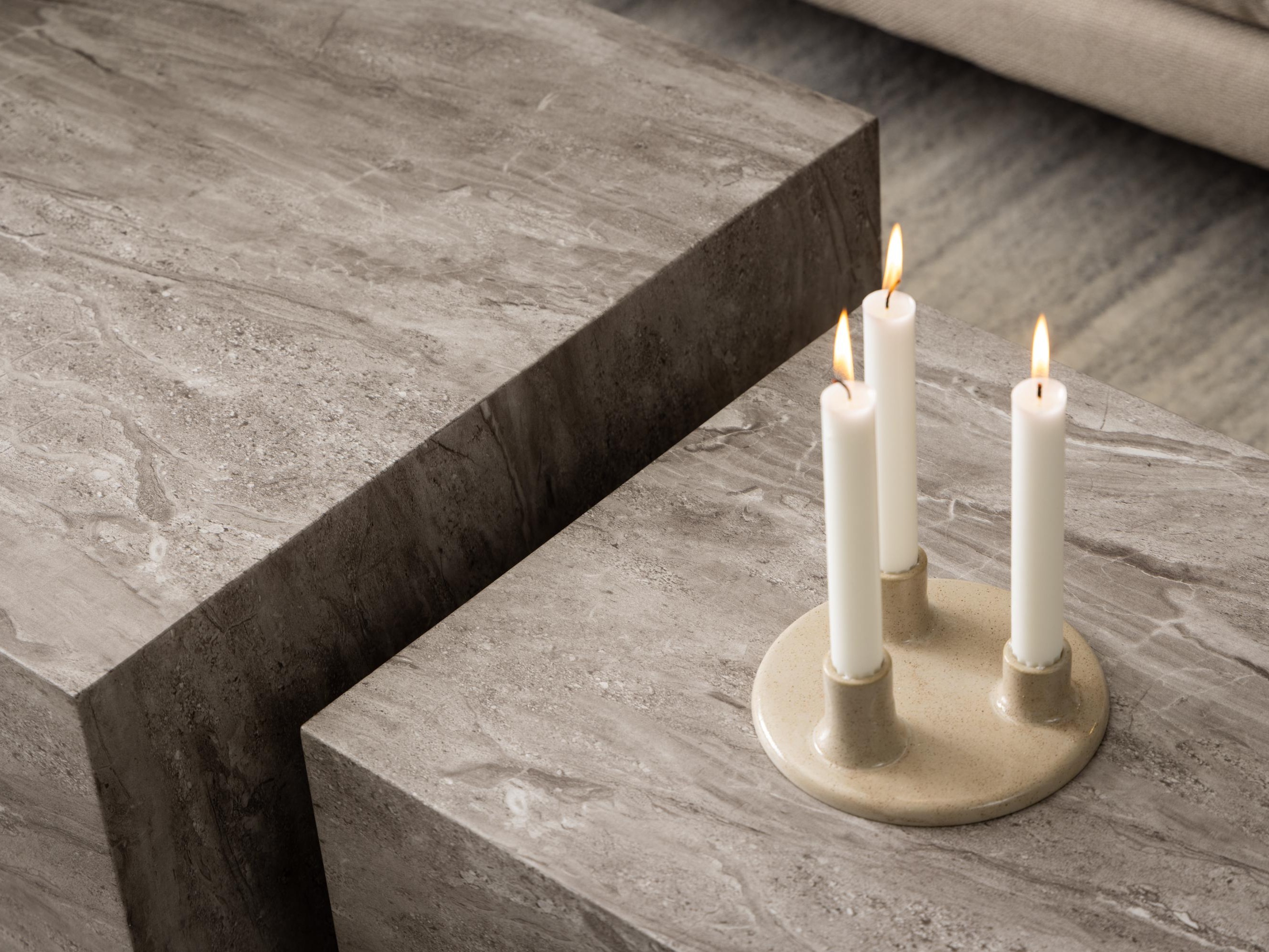 Conjunto de mesa de centro Norsica 894 (Cinzento mármore)
