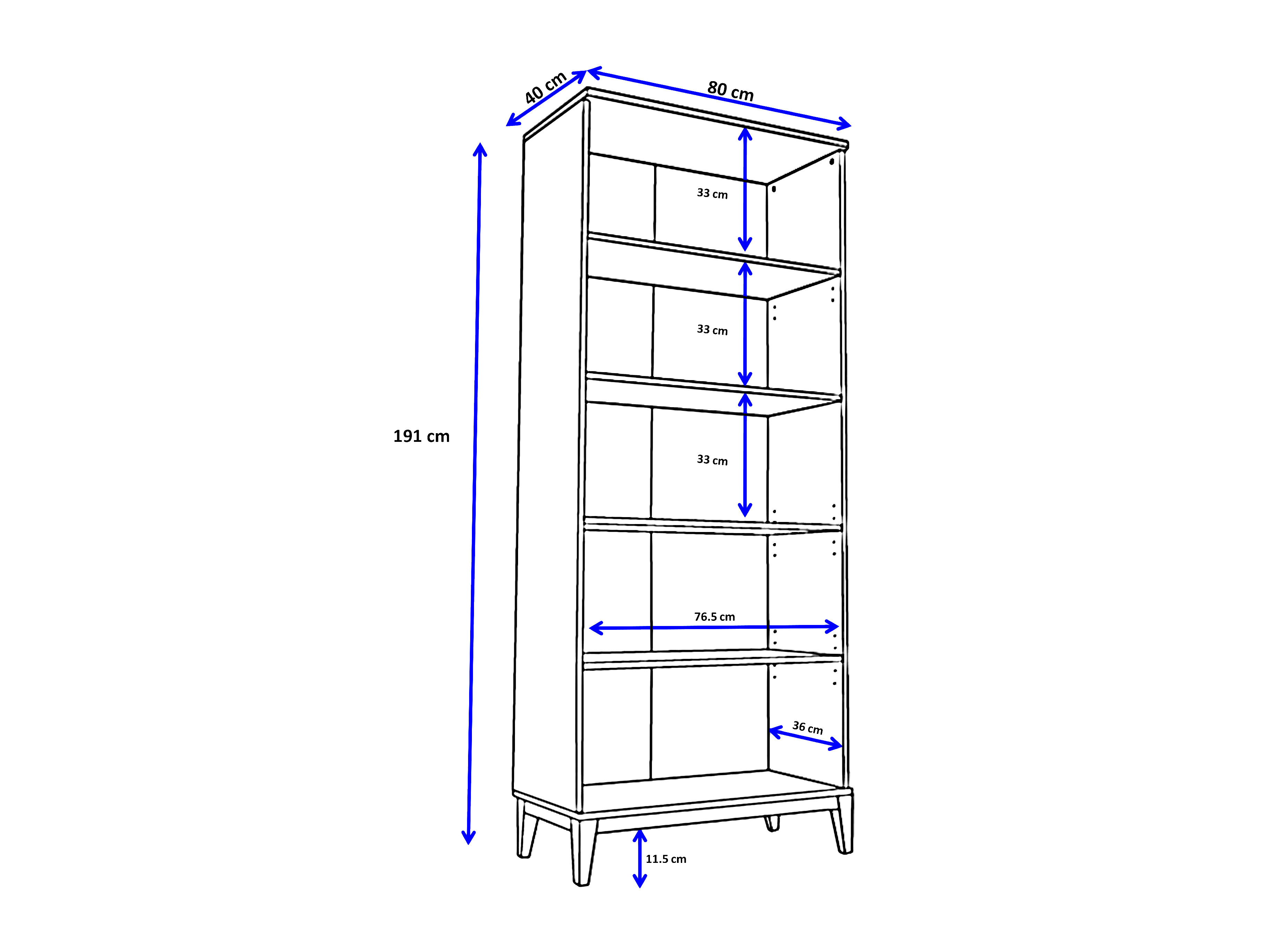 Estante Felmelo 101 (Branco + Carvalho wotan)
