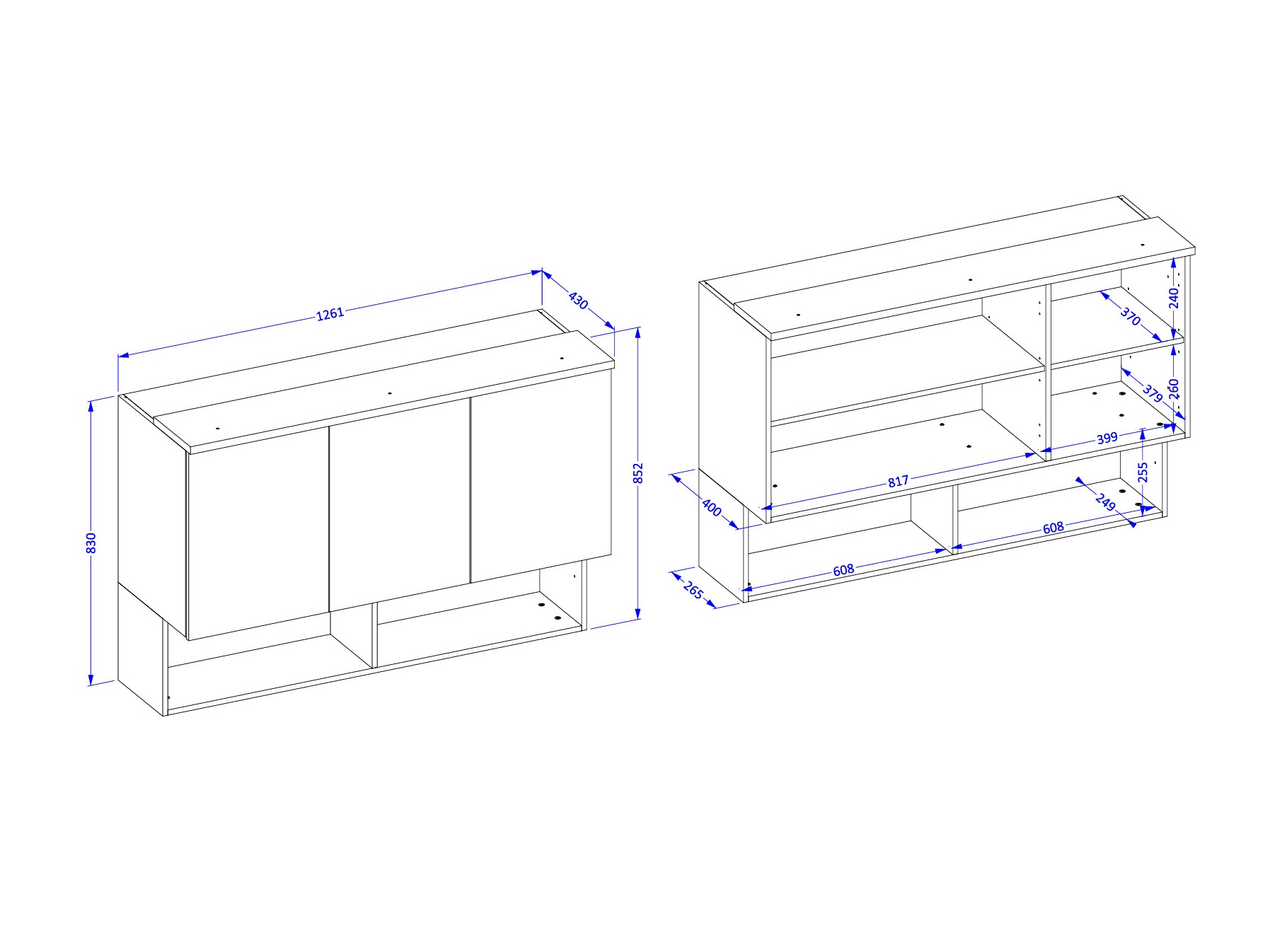 Armário suspenso Nolcala 104 (Carvalho + Bege)