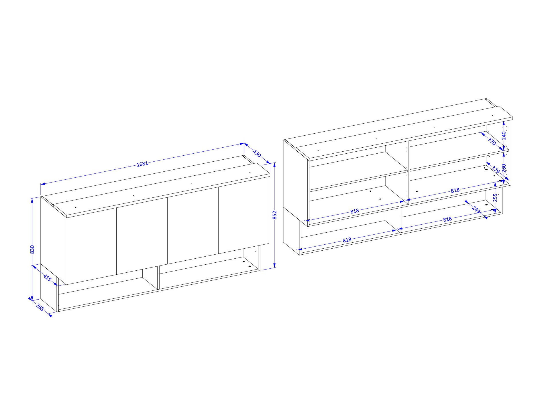 Armário suspenso Nolcala 105 (Carvalho + Bege)