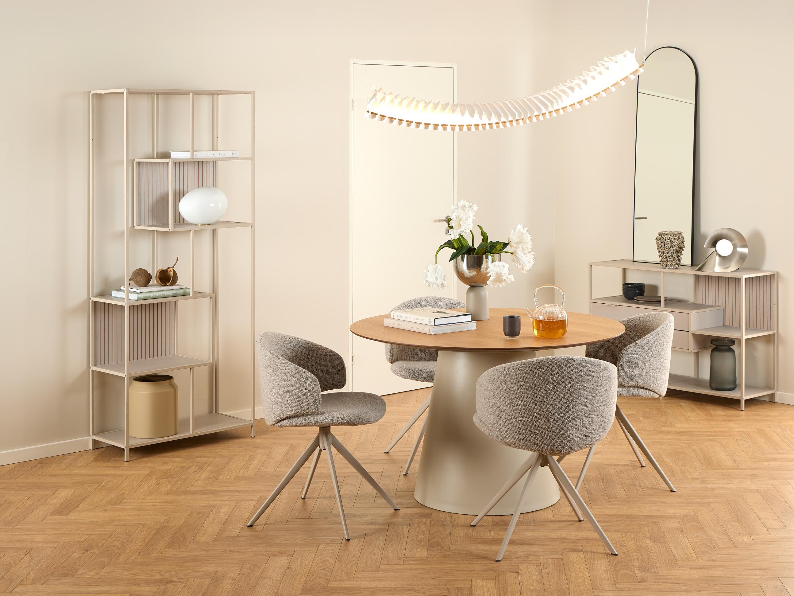 Cadeira Norsica 910 (Cinzento + Bege)