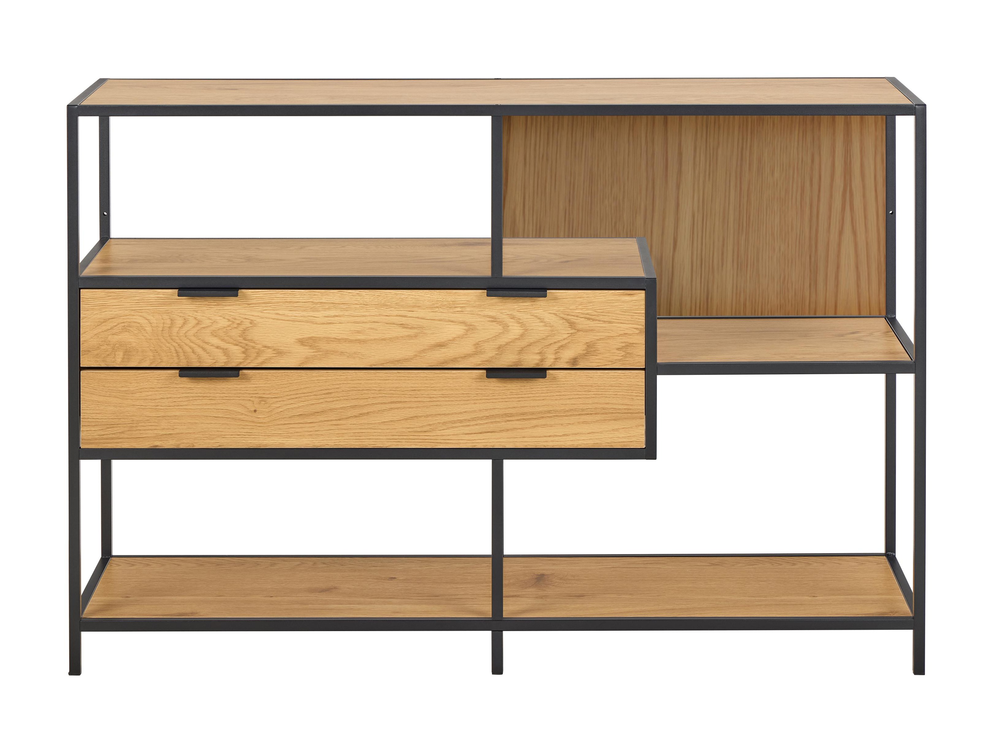 Estante Norsica Sevferi 183 (Preto + Carvalho selvagem)