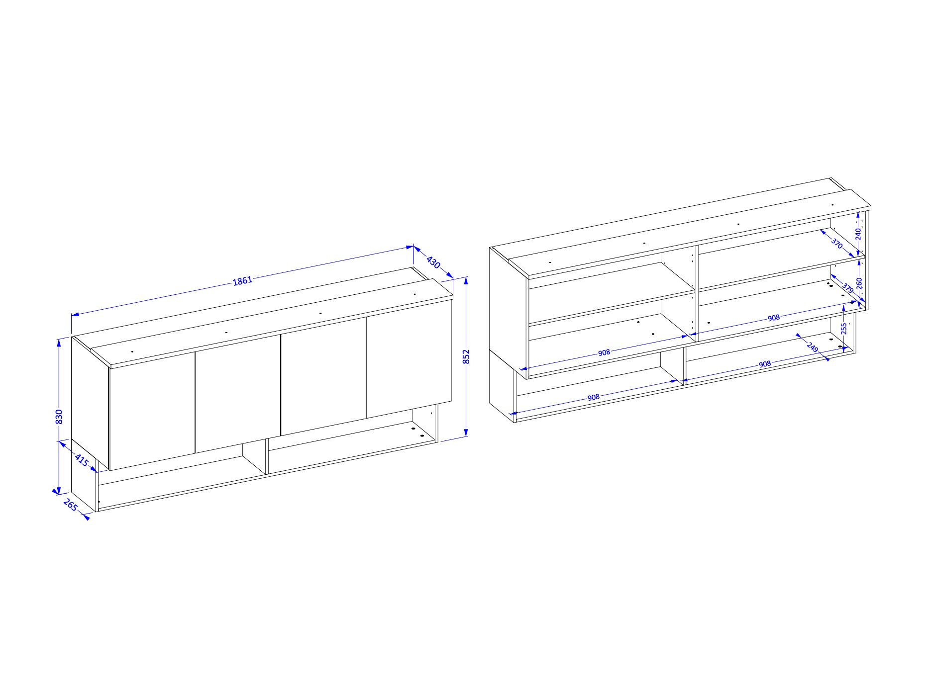 Armário suspenso Nolcala 106 (Carvalho + Bege)