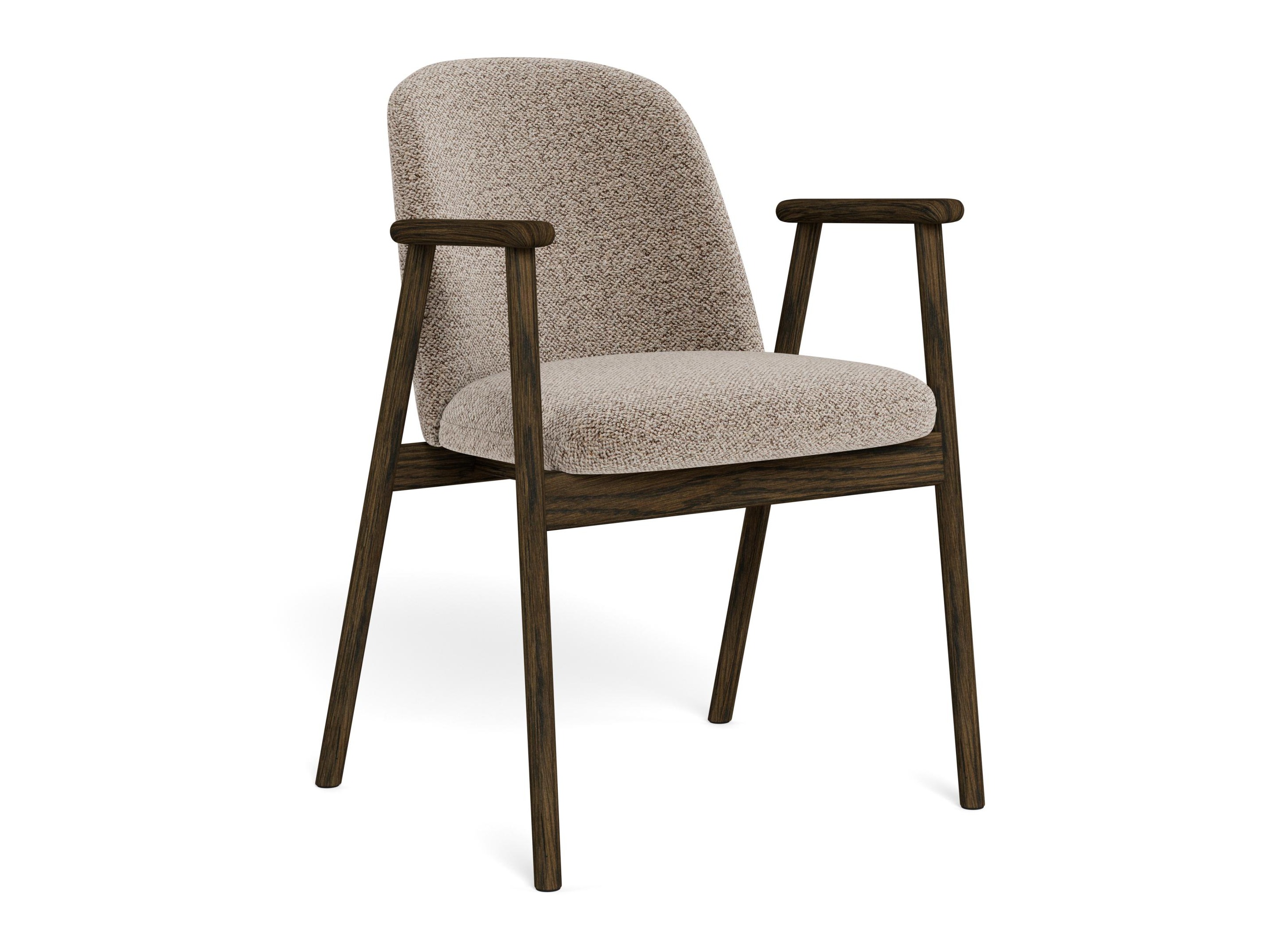 Cadeira Norsica 890 (Bege + Madeira escura)