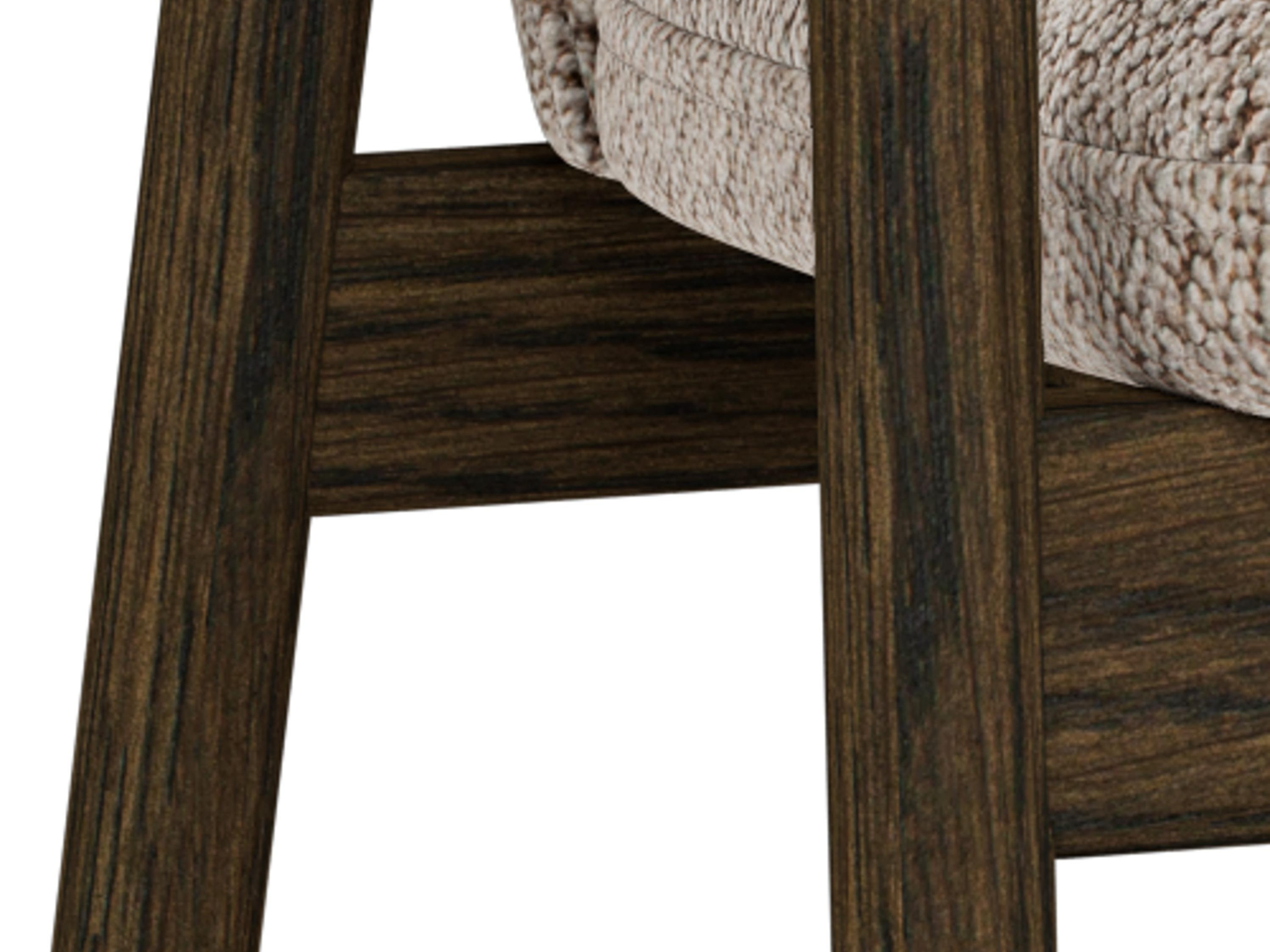 Cadeira Norsica 890 (Bege + Madeira escura)