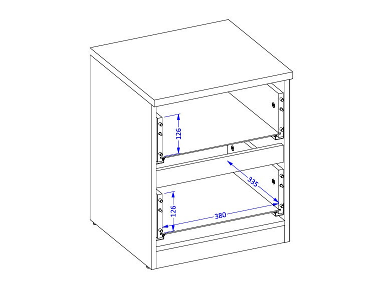 Mesa de cabeceira Nolcala 108 (Carvalho + Eucalipto)