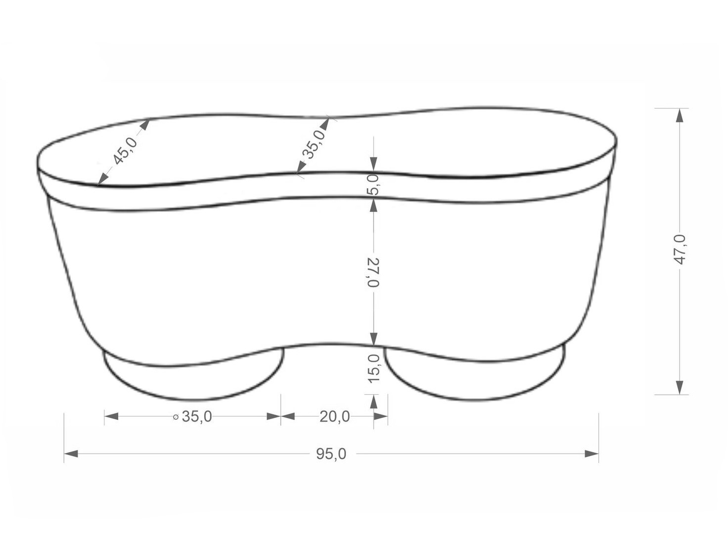 Banco estofado Houston 2110 (Bege)