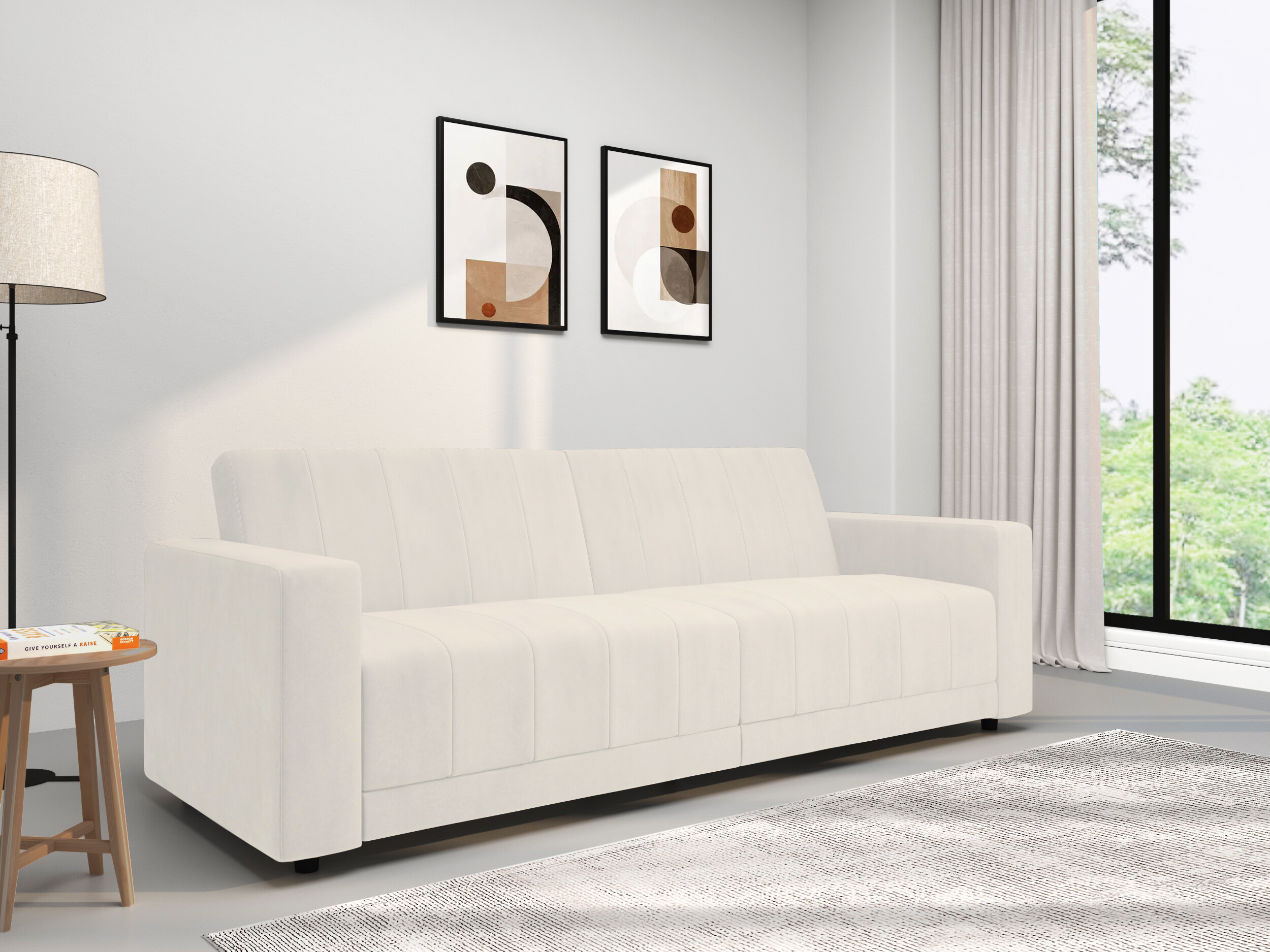 Sofá-cama Tulsa 679 (Creme)