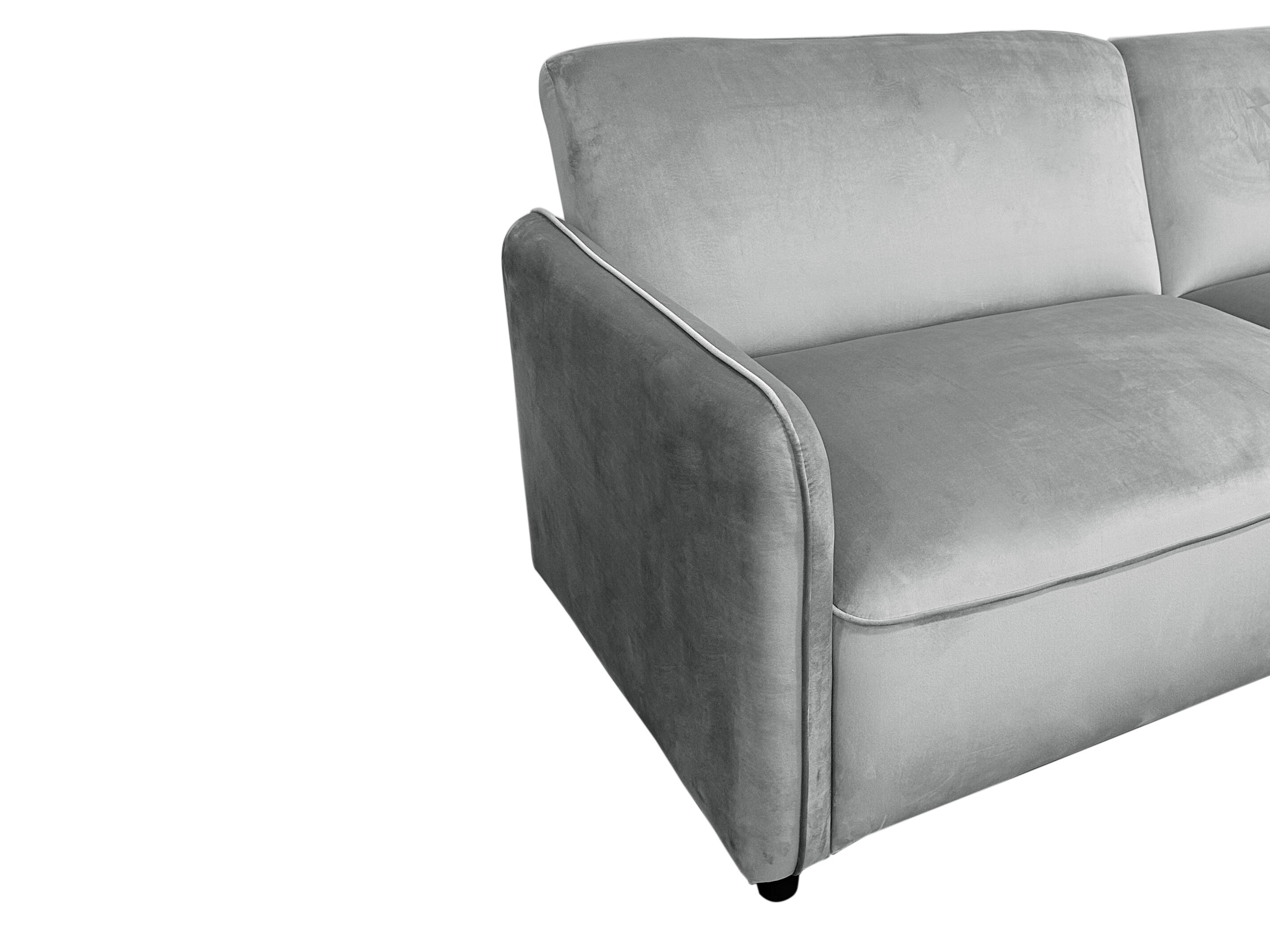 Sofá-cama Tulsa 681 (Cinzento claro)