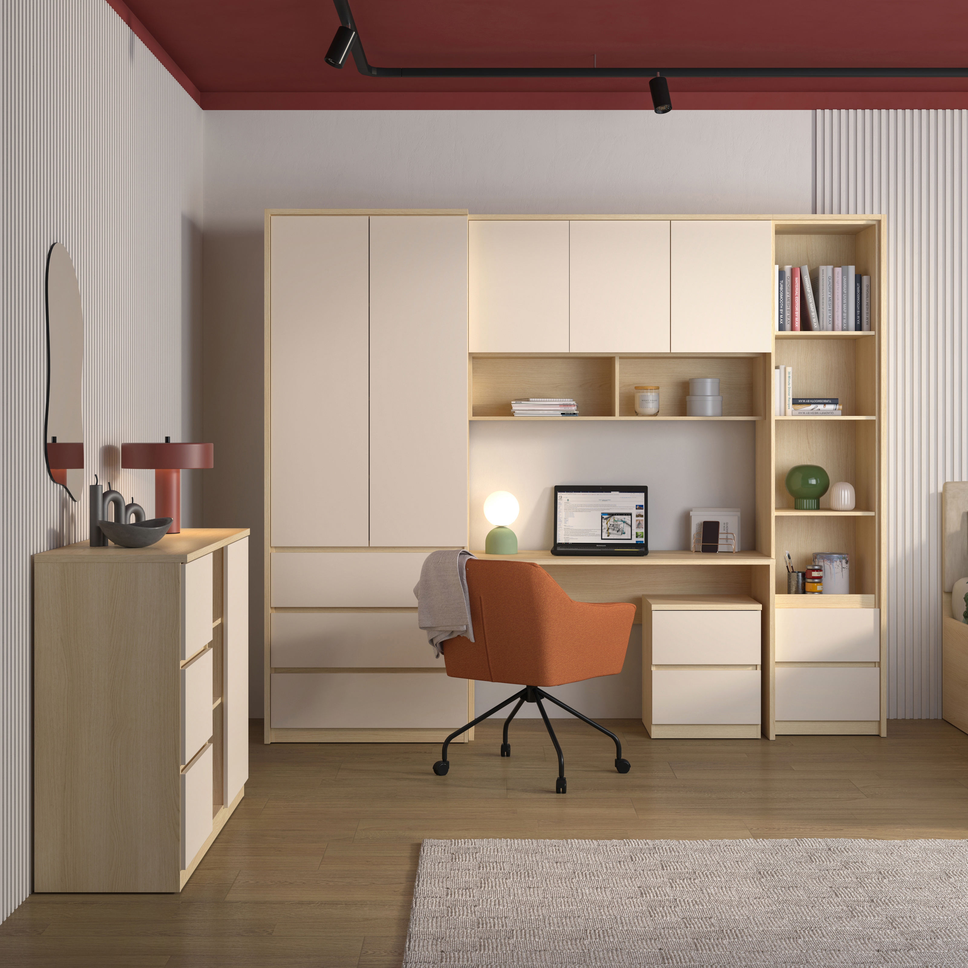 Estante Nolcala 111 (Carvalho + Bege)