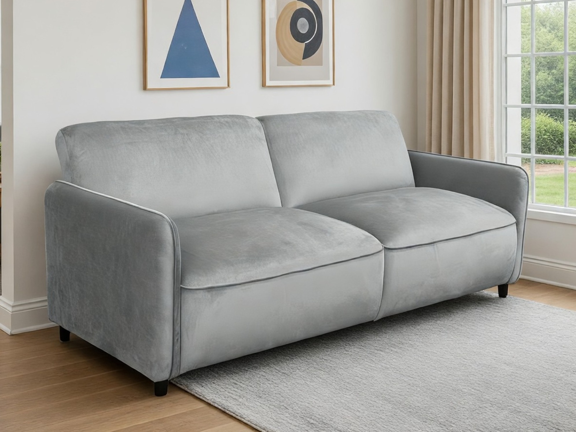 Sofá-cama Tulsa 681 (Cinzento claro)