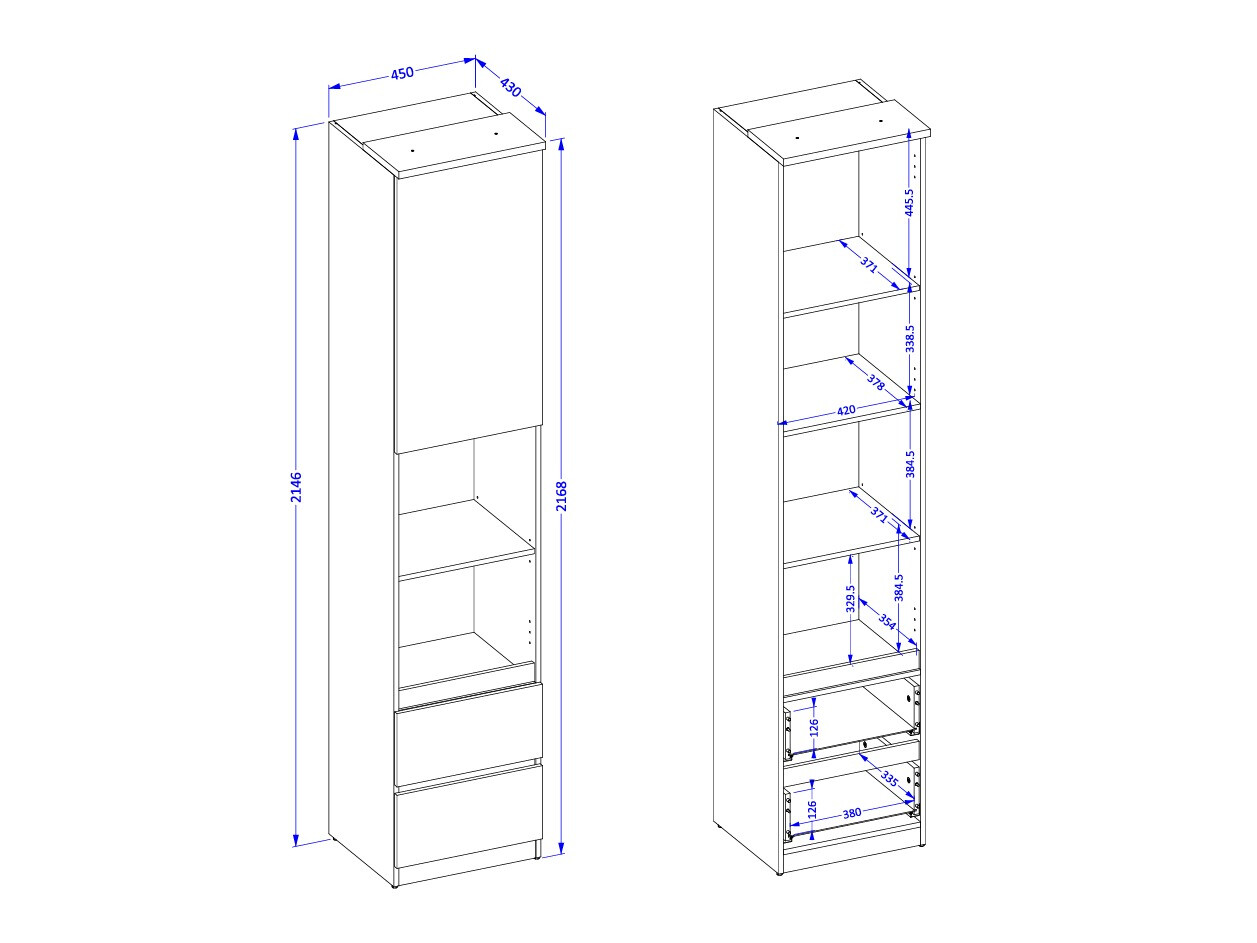 Estante Nolcala 112 (Carvalho + Bege)