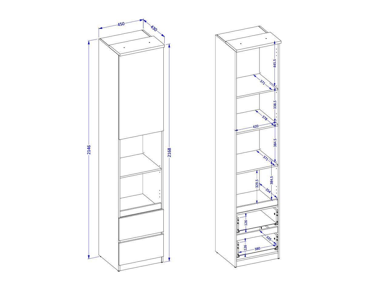 Estante Nolcala 112 (Carvalho + Eucalipto)