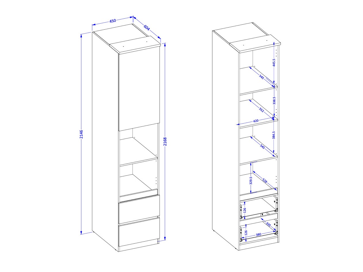 Estante Nolcala 118 (Carvalho + Bege)